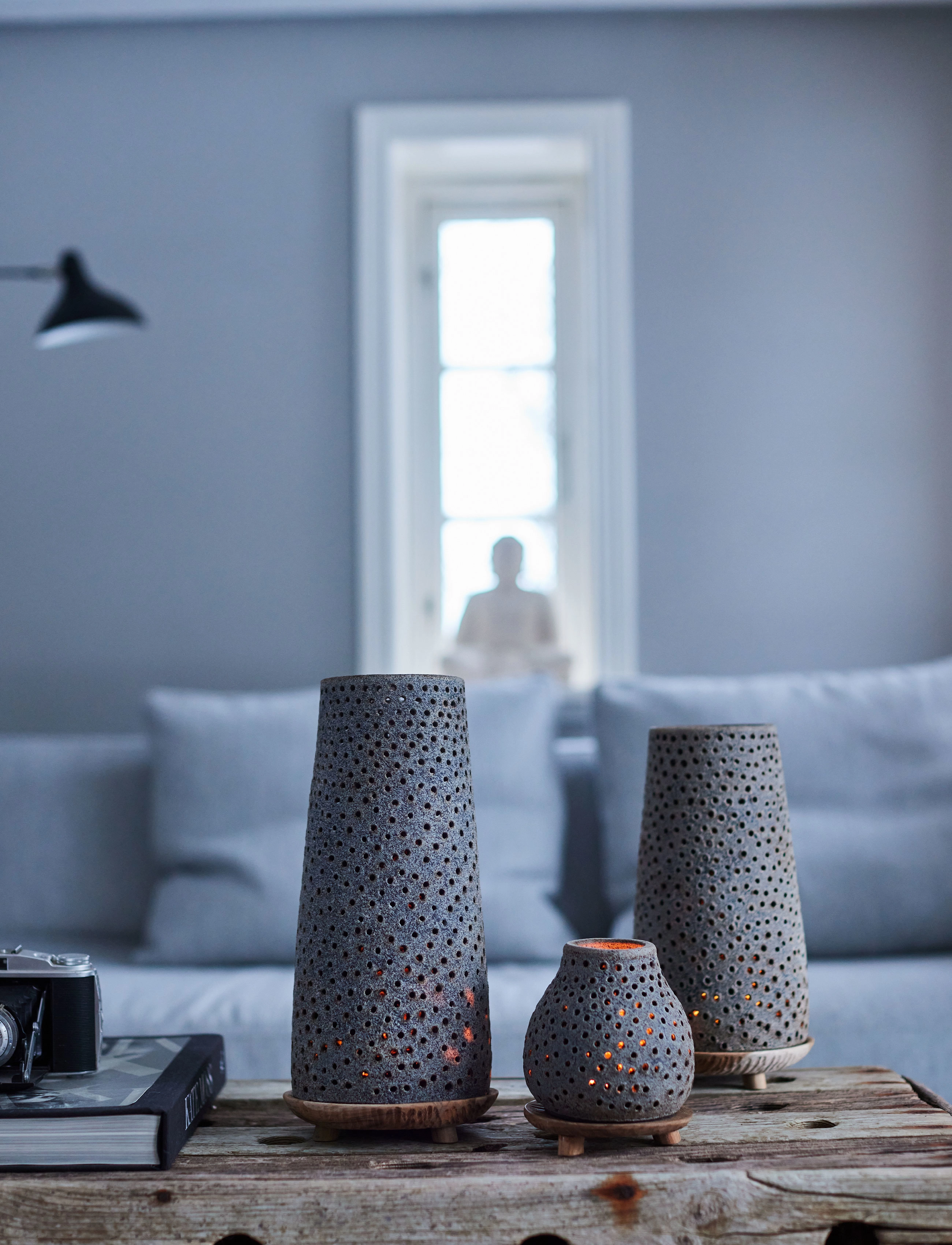 Muubs - Oria M - tealight holders - grey - 2