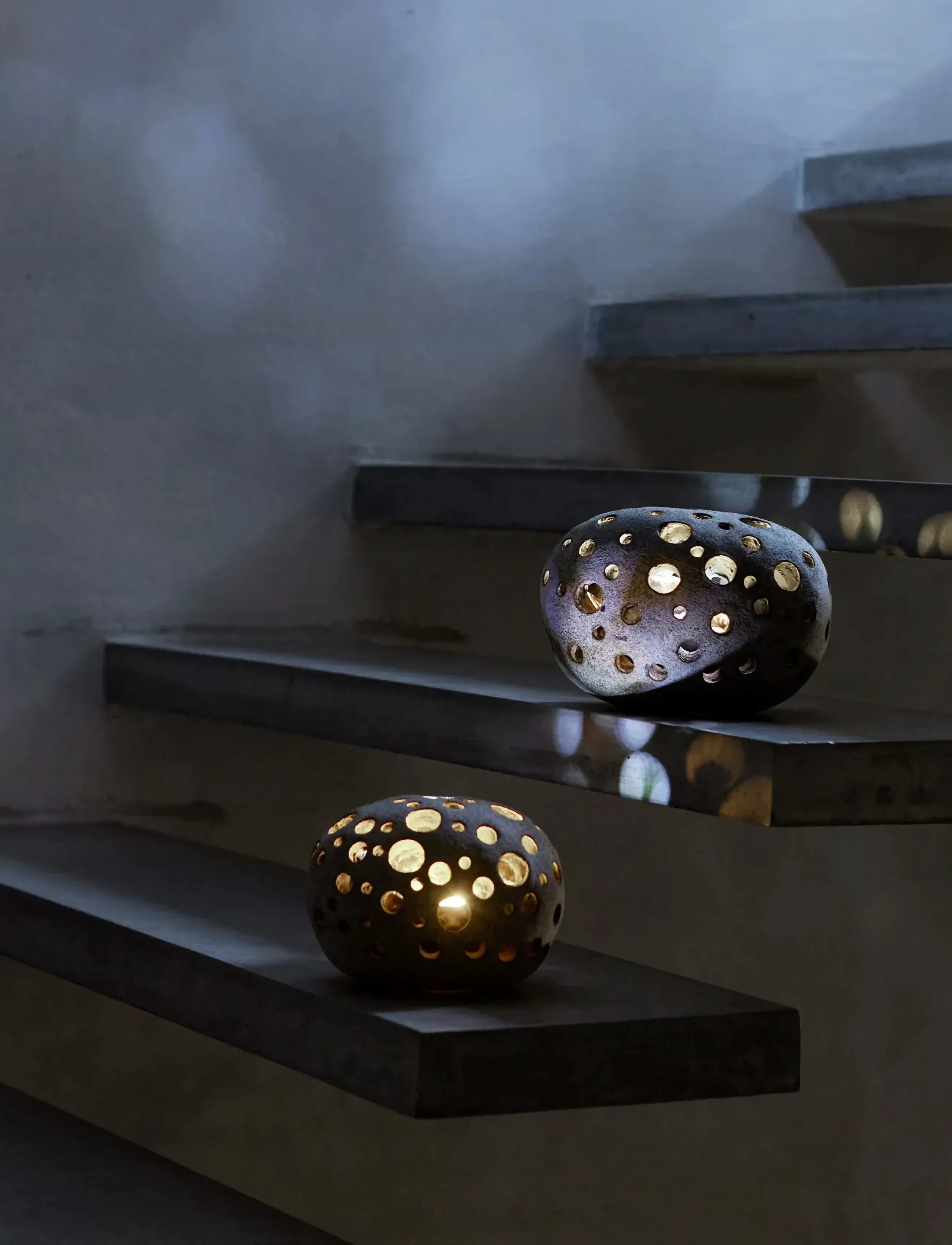 Muubs - Lantern Tsuki M - Grey - tealight holders - grey - 4