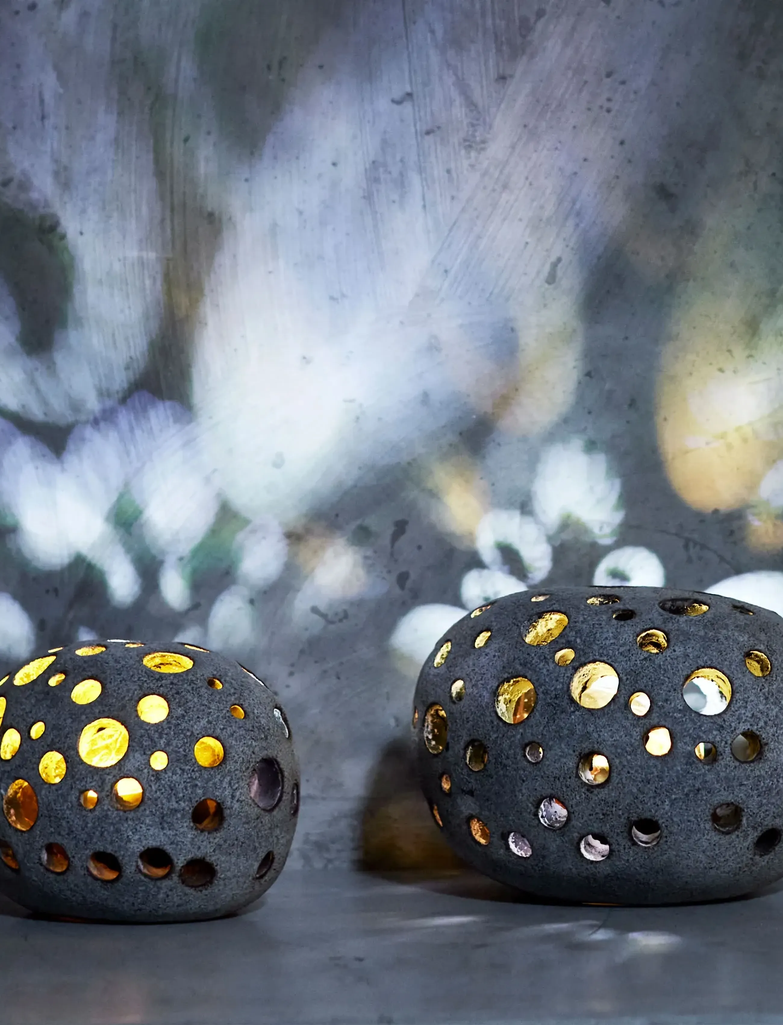 Muubs - Lantern Tsuki L - Grey - teelichthalter - grey - 5