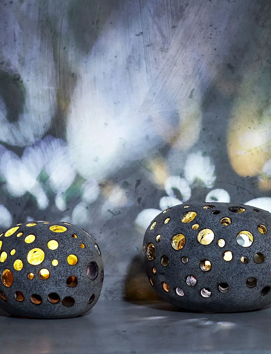 Muubs - Lantern Tsuki L - Grey - teelichthalter - grey - 5