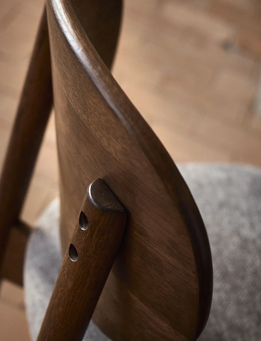 Muubs - Dining chair Oka - Dark oil/Grey - stühle - dark oil - 5