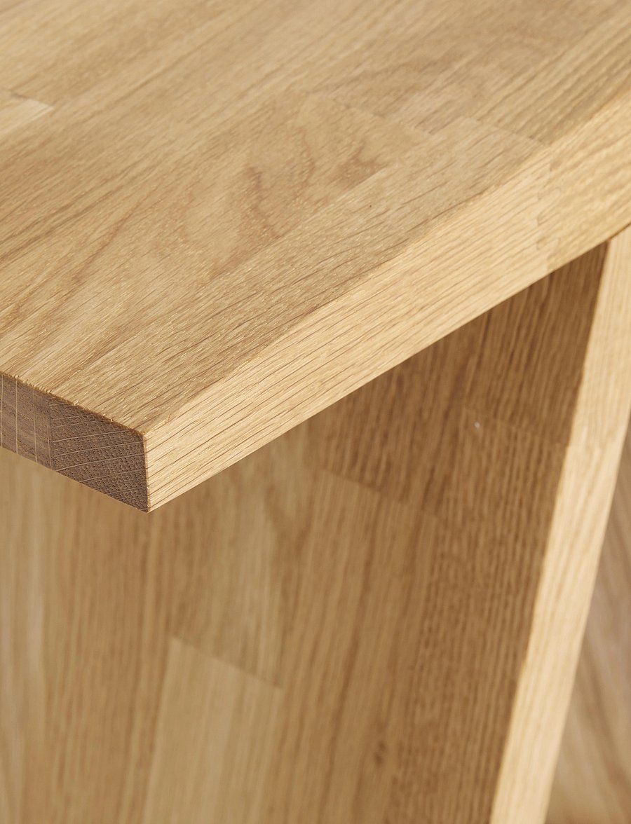 Muubs - Stool Angle Natural/Oil - Natural/oil - beistelltische & kleine tische - natur/olie - 0