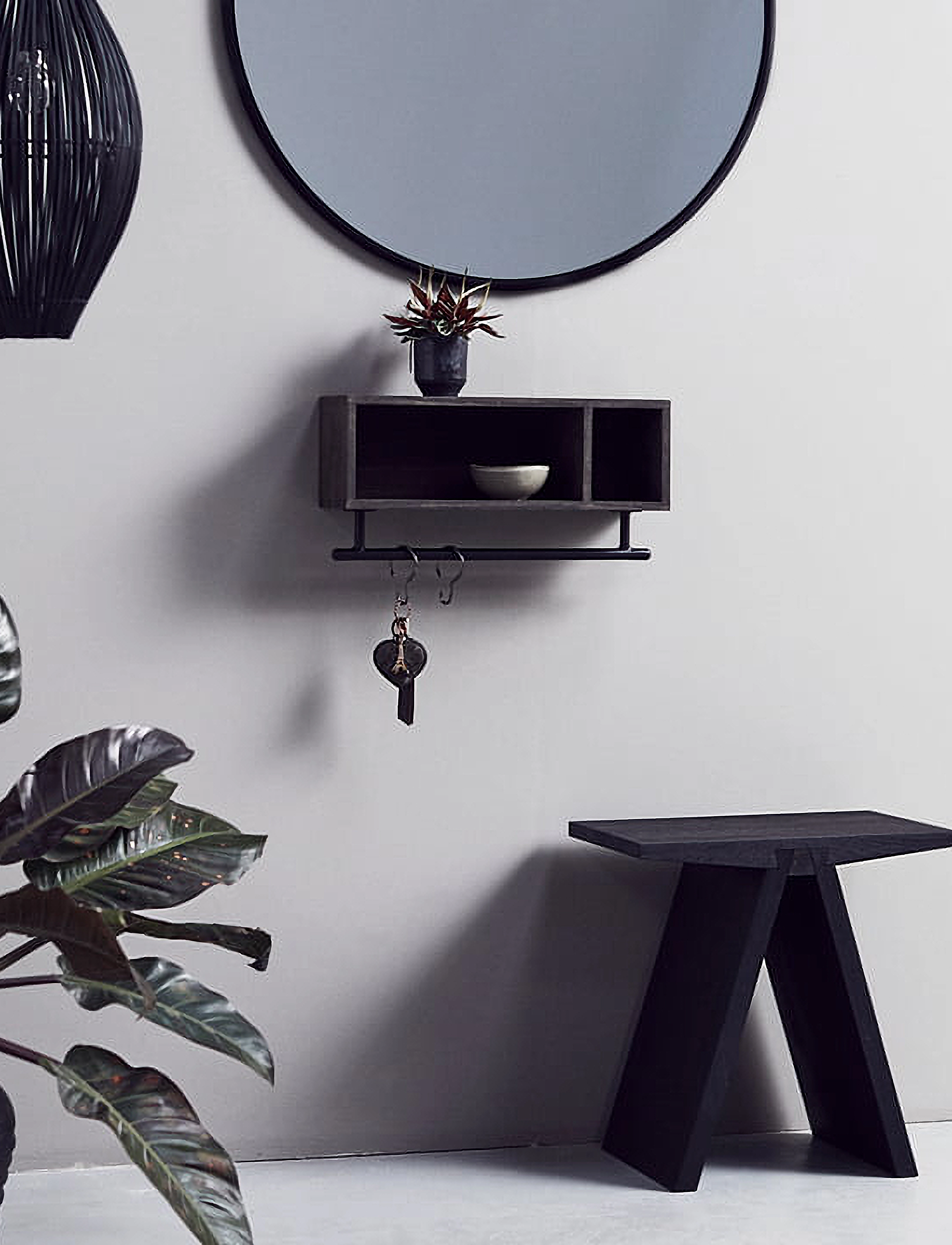 Muubs Taburet Angle, One Size 29, Tables, Schwarz - Side Tables & Small Homeware