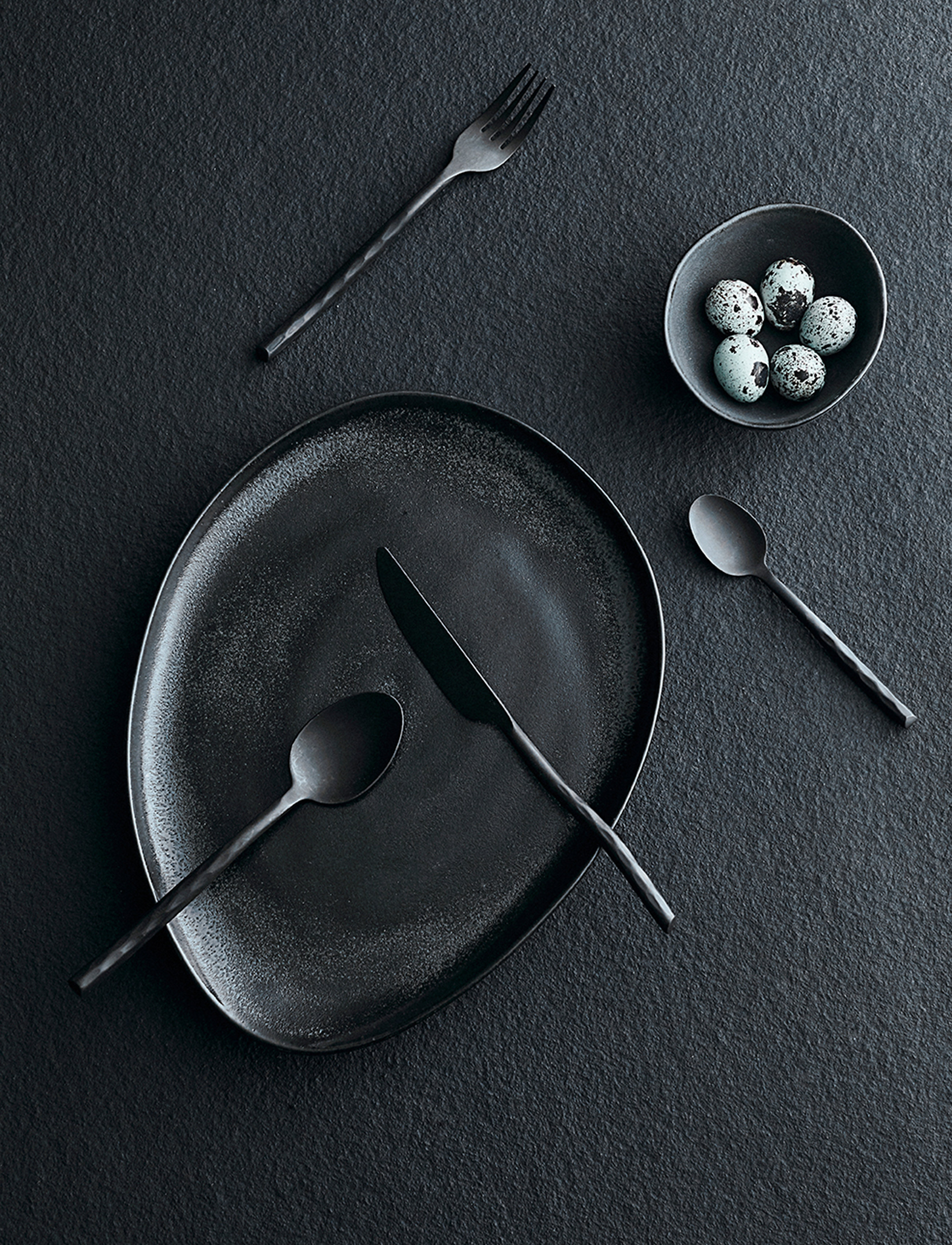 Muubs Middagstallerken Mame, Ø 24 cm, Plates, Schwarz - Dinner Homeware