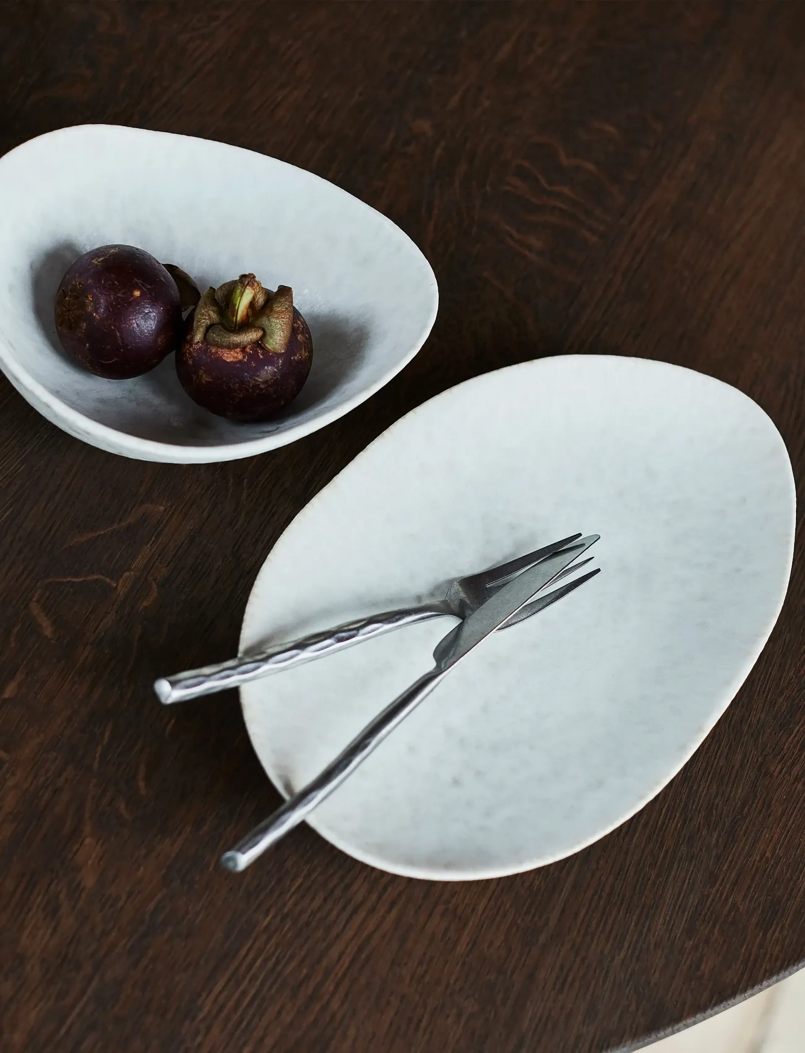 Muubs Dessert Plate Tega Ø28 Cream, Ø 28 cm, Plates, Creme - Dinner Homeware