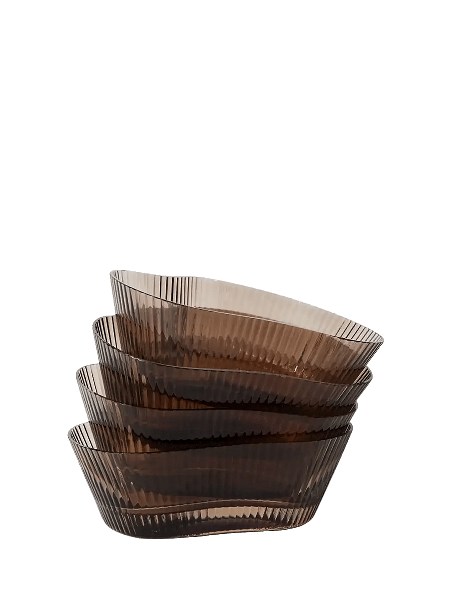 Muubs - Snack Bowl Ripe - Smoked brown S/4 pcs. - servierschalen - smoked brown - 1