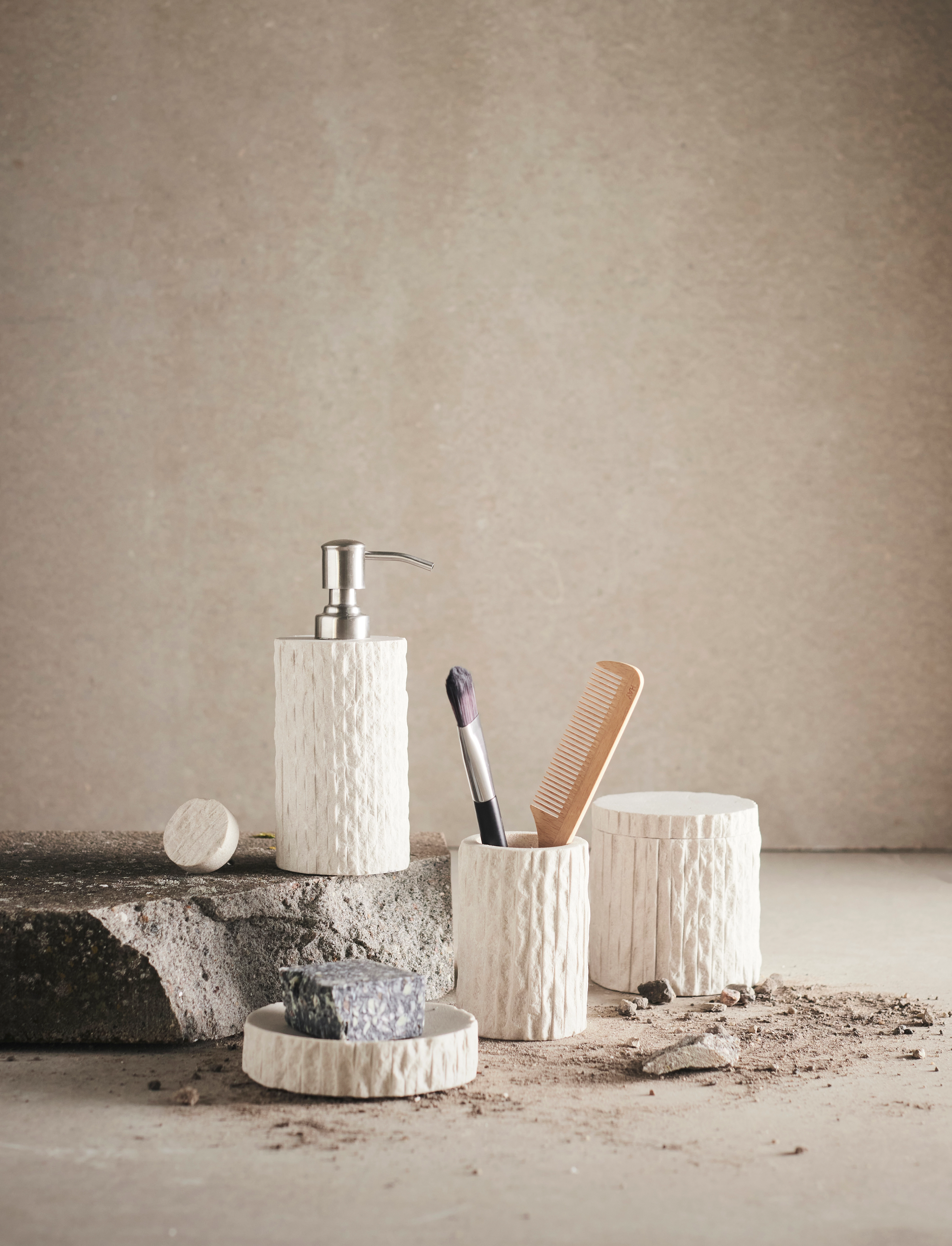 Muubs Kama, Ø 9.5 cm, Beige, Køkkenopbevaring > Køkkenkrukker, Unisex