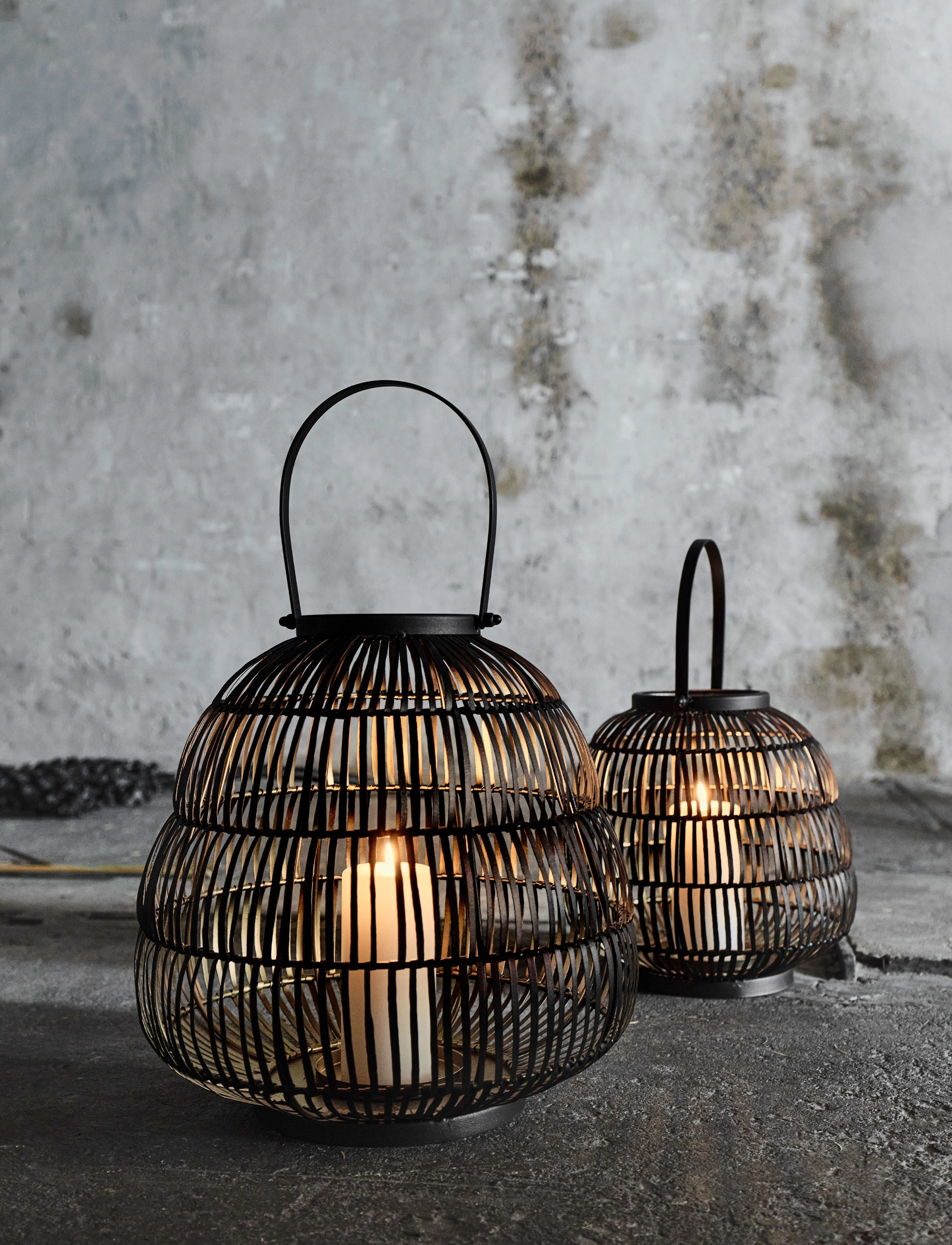 Muubs Raito M, 33X33X33 cm, Candlesticks & Tealight Holders, Braun - Indoor Lanterns, Homeware