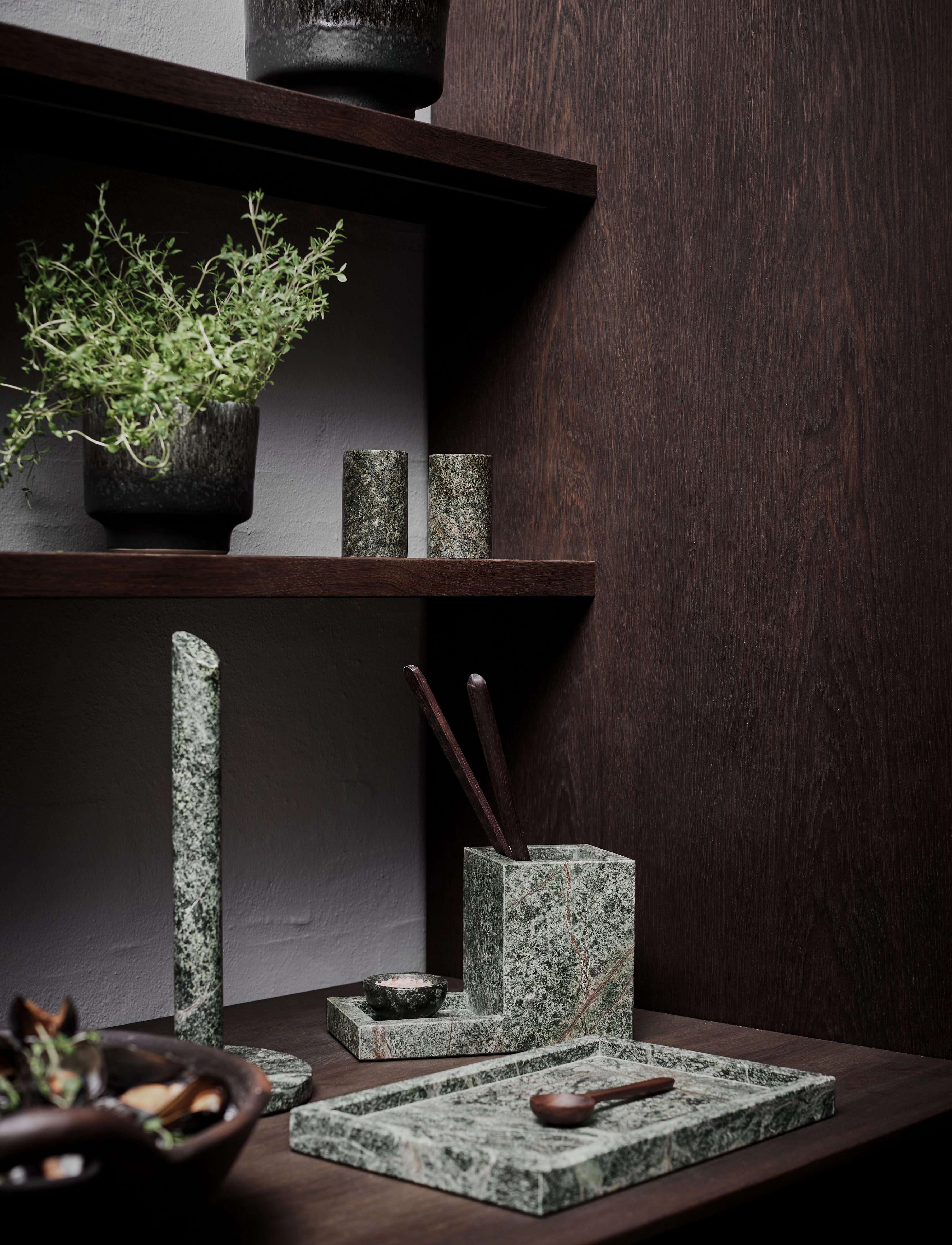 Muubs Vita, 20X 30X 2.8 cm, Decoration, Grün - Decorative Platters, Homeware