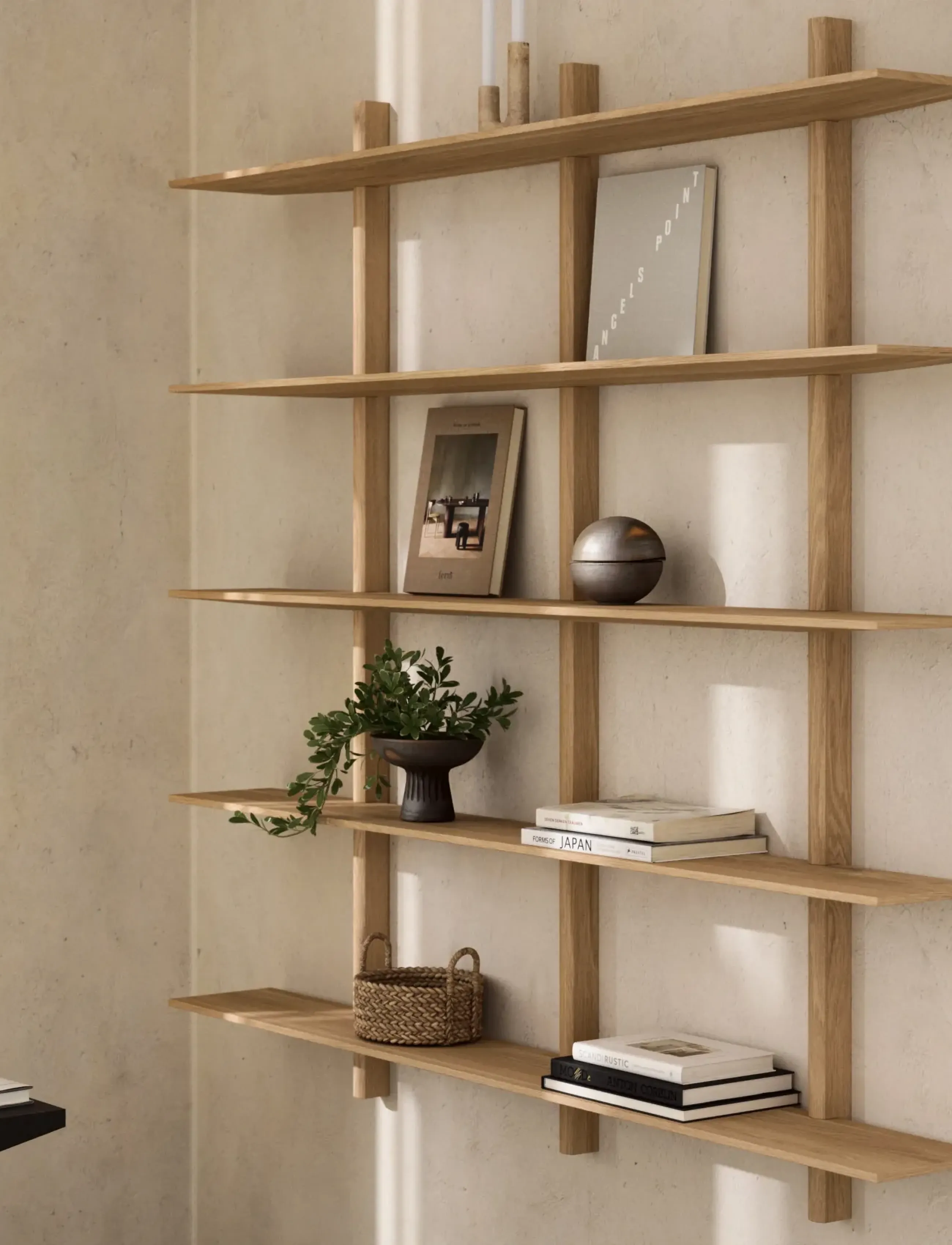Muubs Shelf Noir Xl, H:140 cm L:140 cm B:20 cm, Møbler > Hylder, Unisex