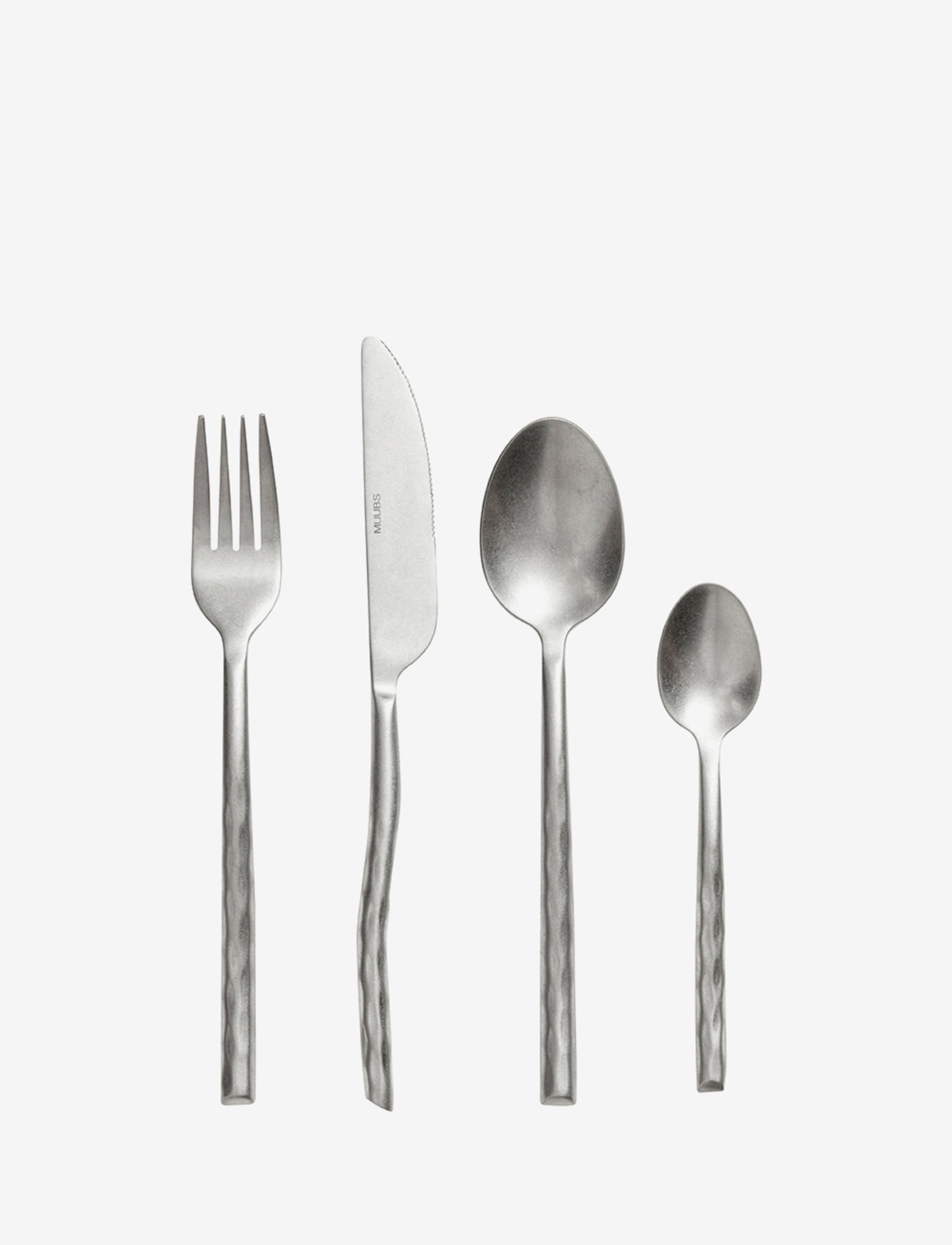 Muubs Cutlery Uta Stonepolish 16 Pcs, One Size, Cutlery, Silber - Set, Homeware