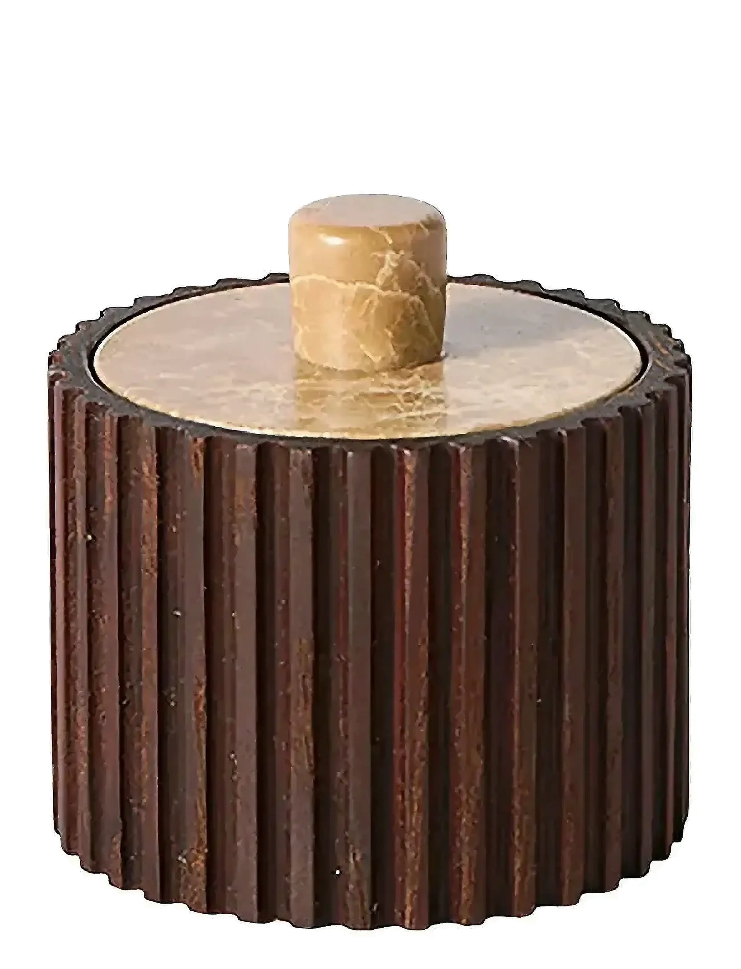 Jar w. lid Yami - BROWN