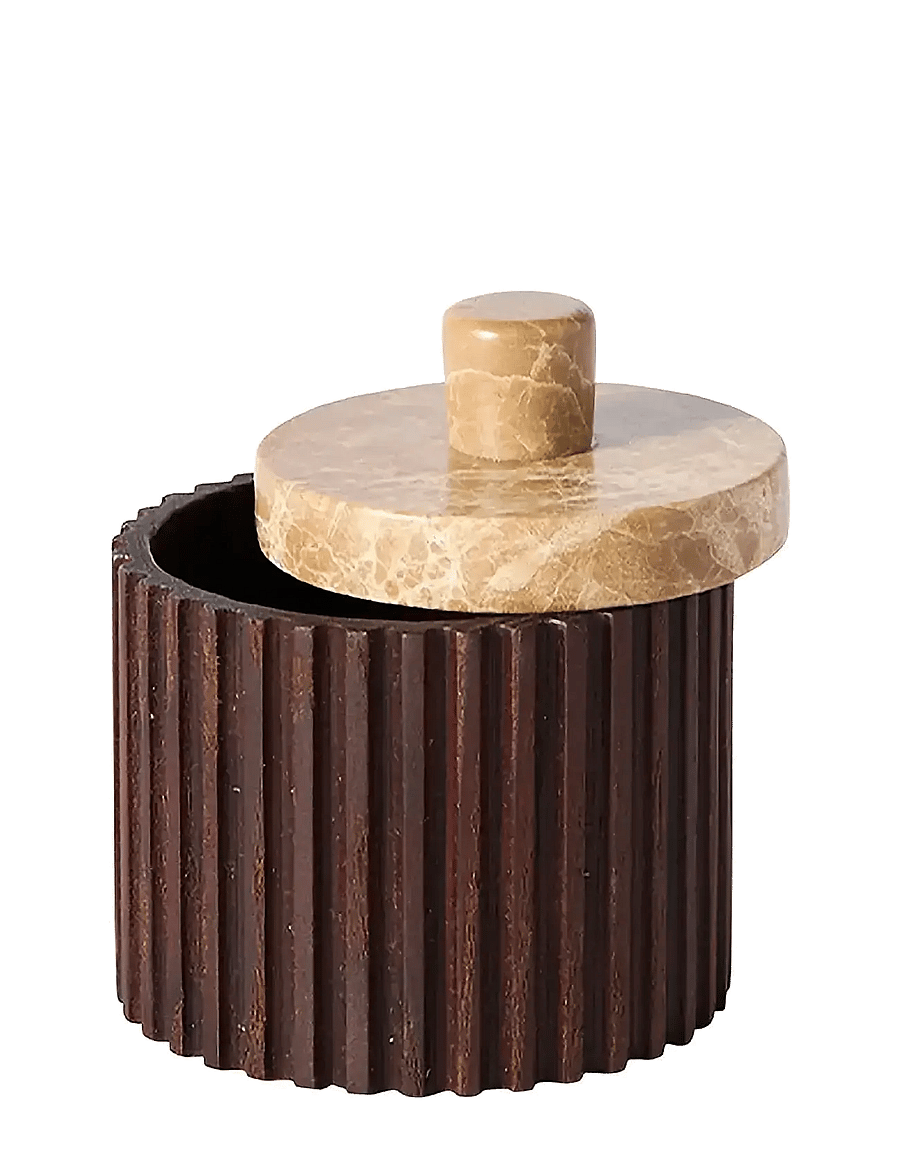 Muubs - Jar w. lid Yami - aufbewahrungsboxen - brown - 2