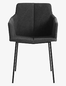 Chair Chamfer Anthracite w/armrest-Anthracit/black, Muubs