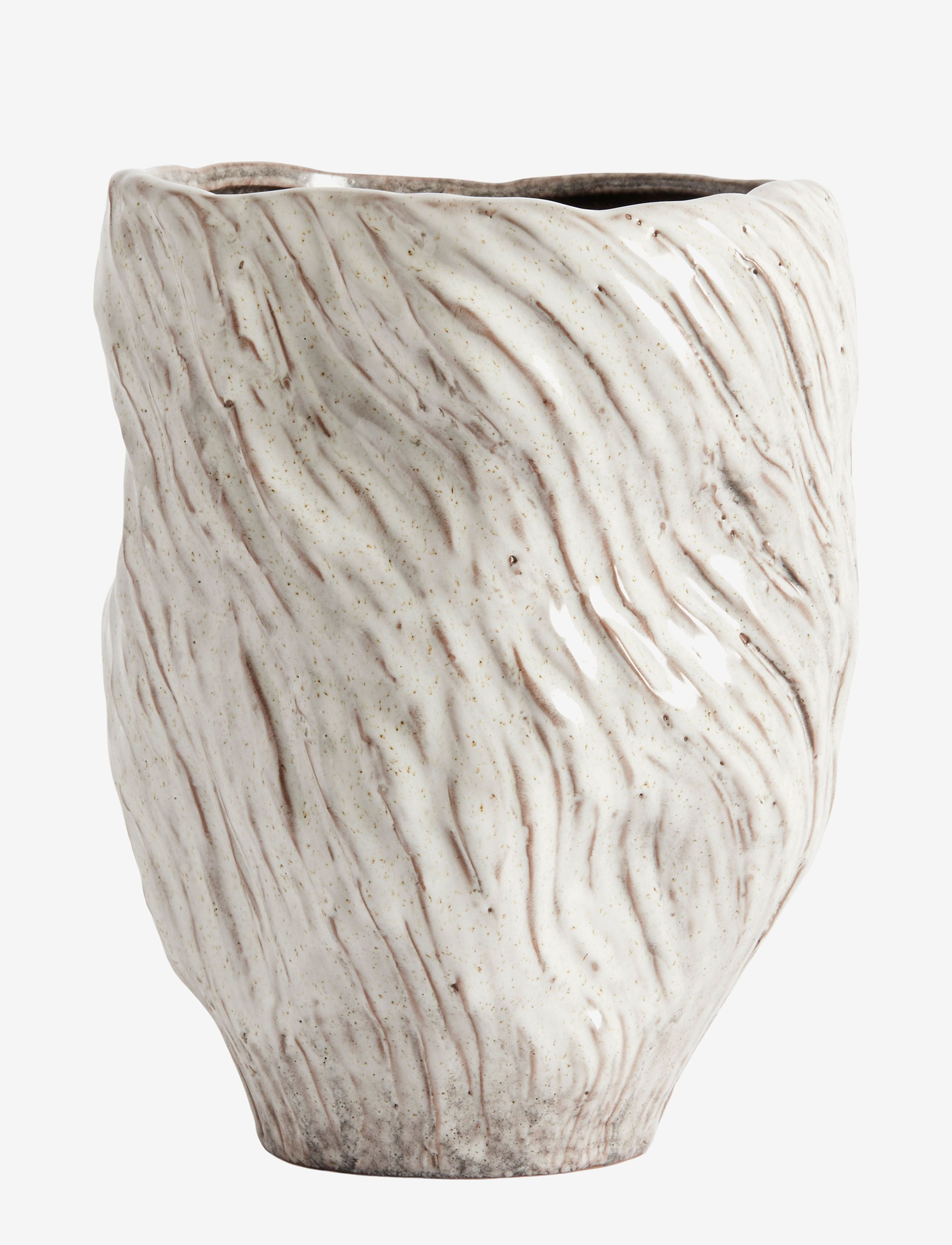 Muubs Mud Vase, Vases, Creme, Str: H:25CM