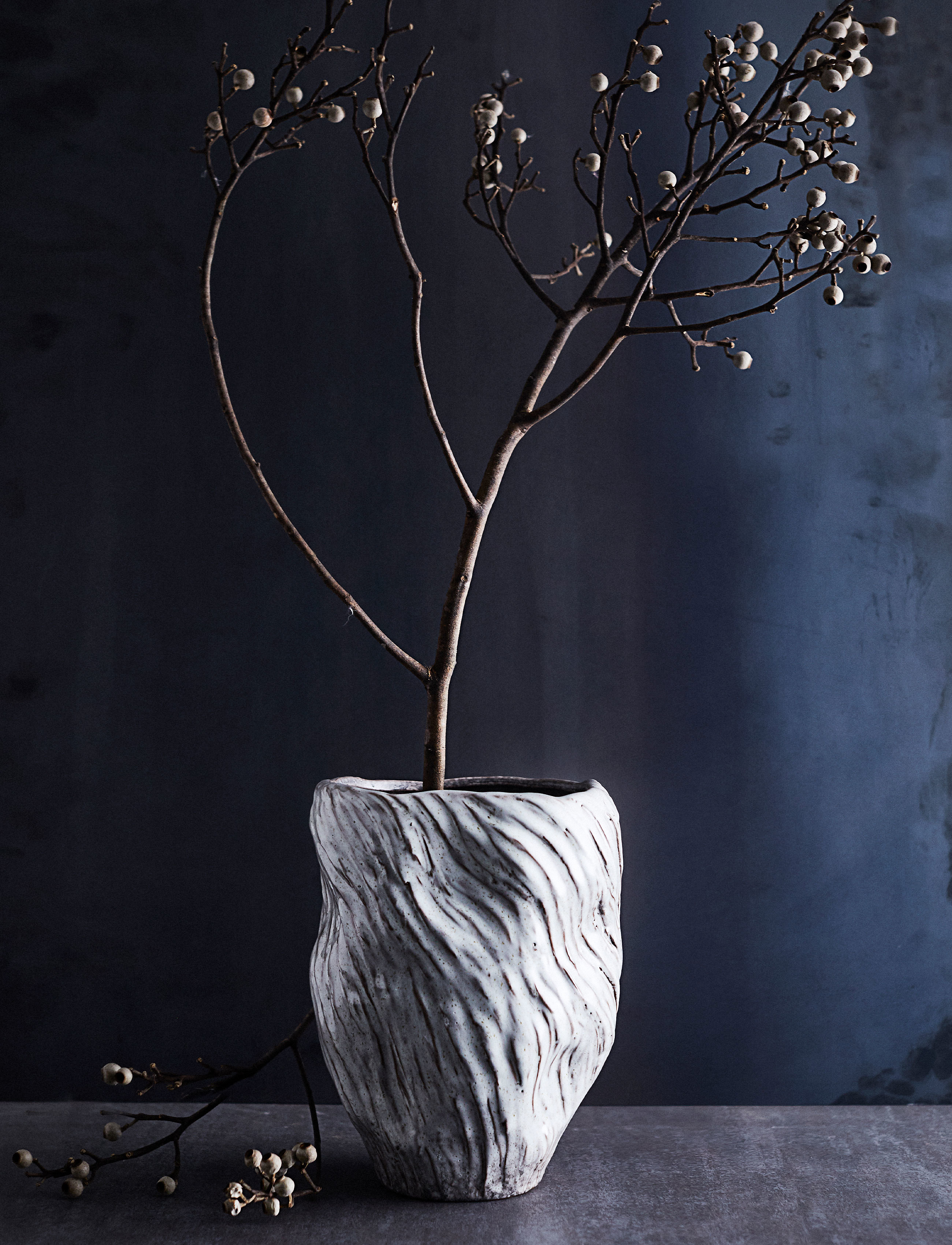 Muubs Mud Vase, H:25 cm, Cream, Dekoration > Vaser, Unisex