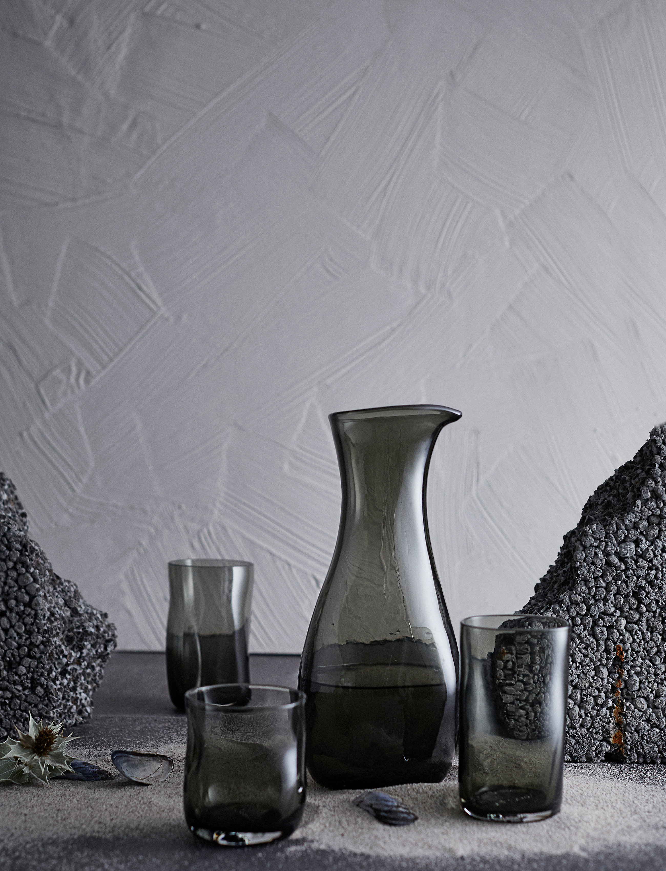 Muubs Glass Furo L, 40 CL, Glass, Grau - Drinking Homeware