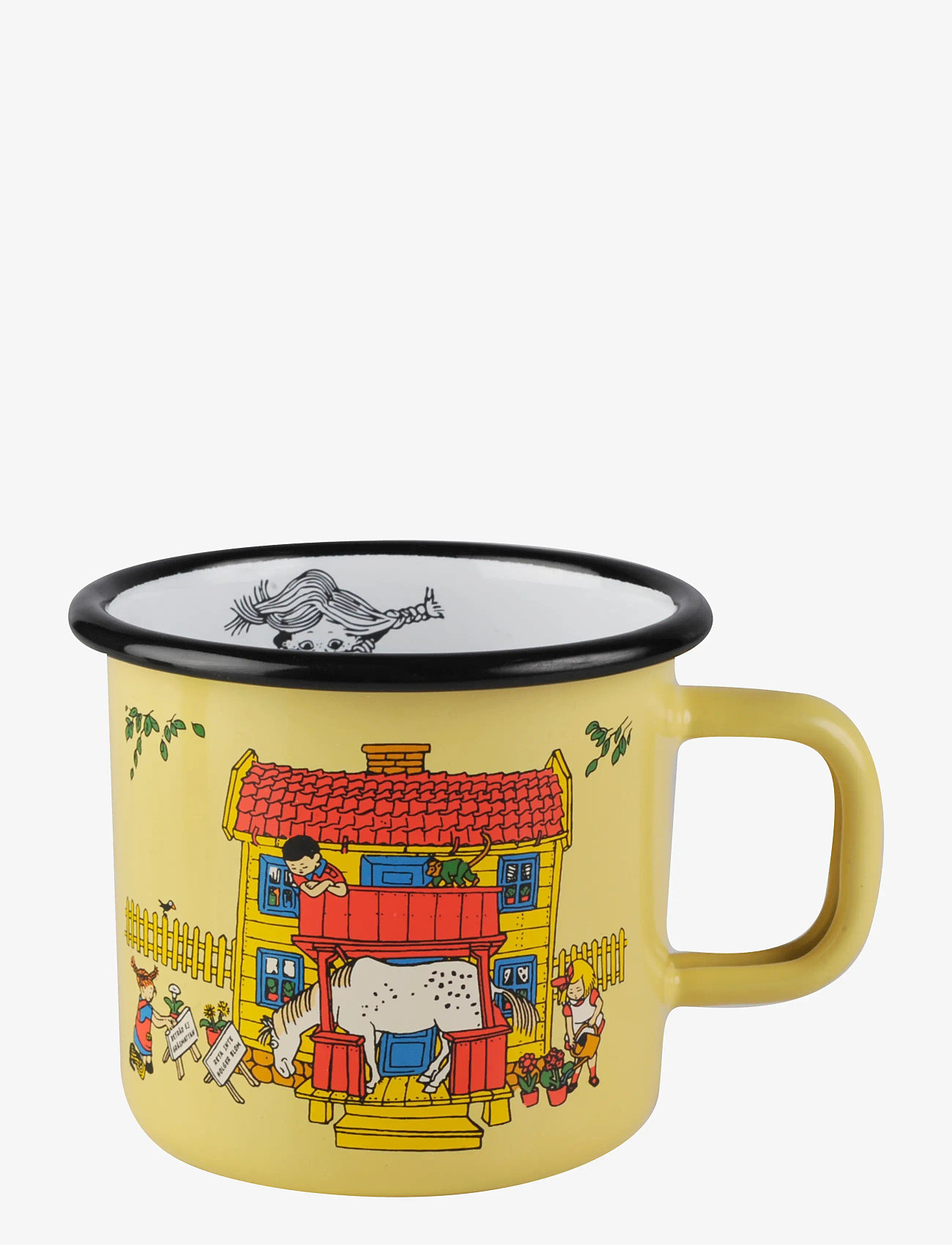 „Pippi Långstrump“ - Enamel mug 3,7dl Villa Villekulla - puodeliai - yellow - 1