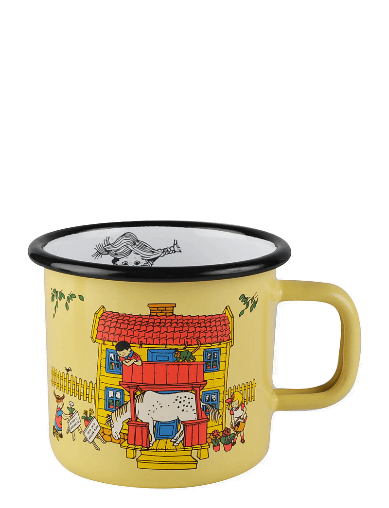 „Pippi Långstrump“ - Enamel mug 3,7dl Villa Villekulla - puodeliai - yellow - 1