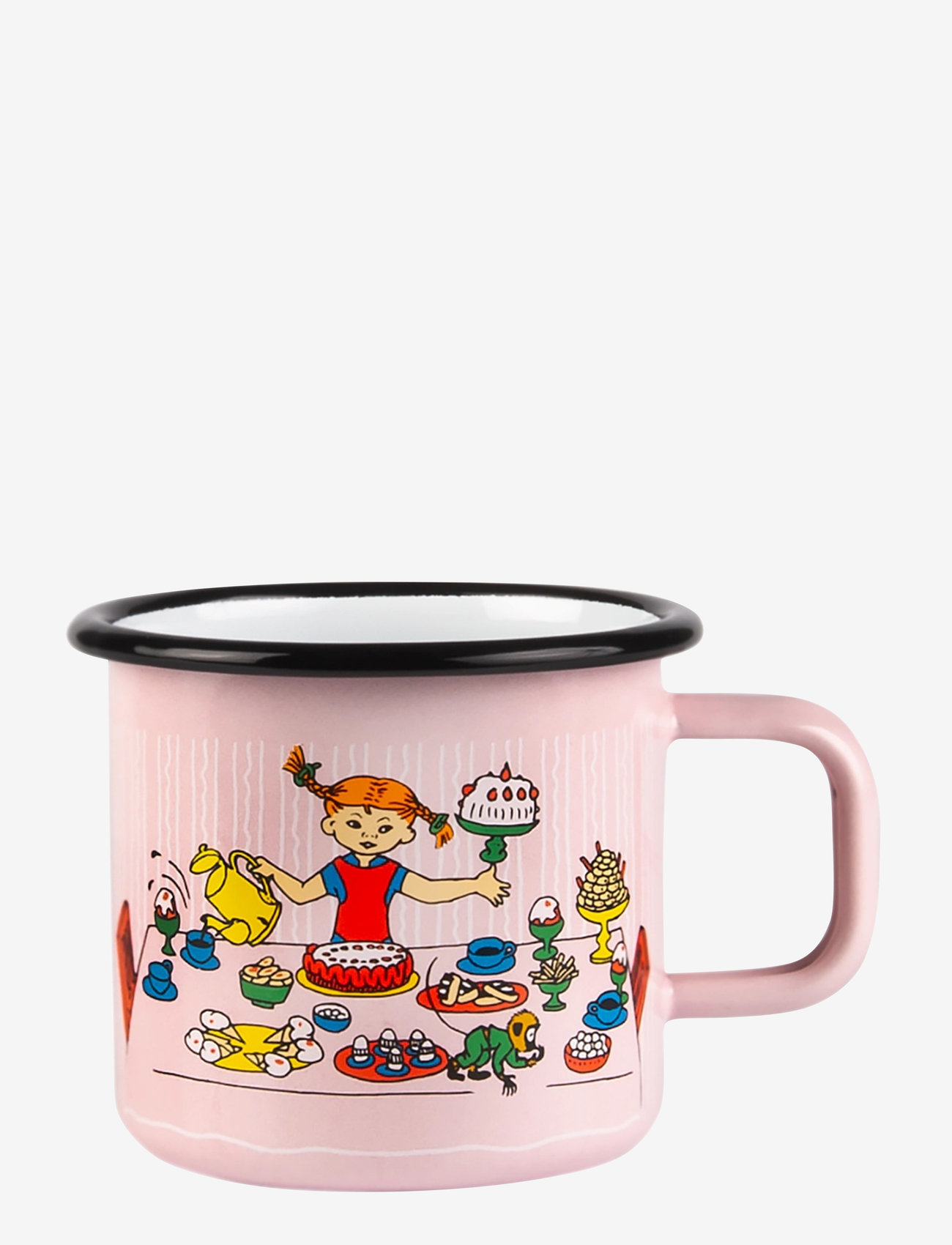 Pippi Longstocking - Pippi's Birthday enamel mug 3,7dl - cups & mugs - pink - 0