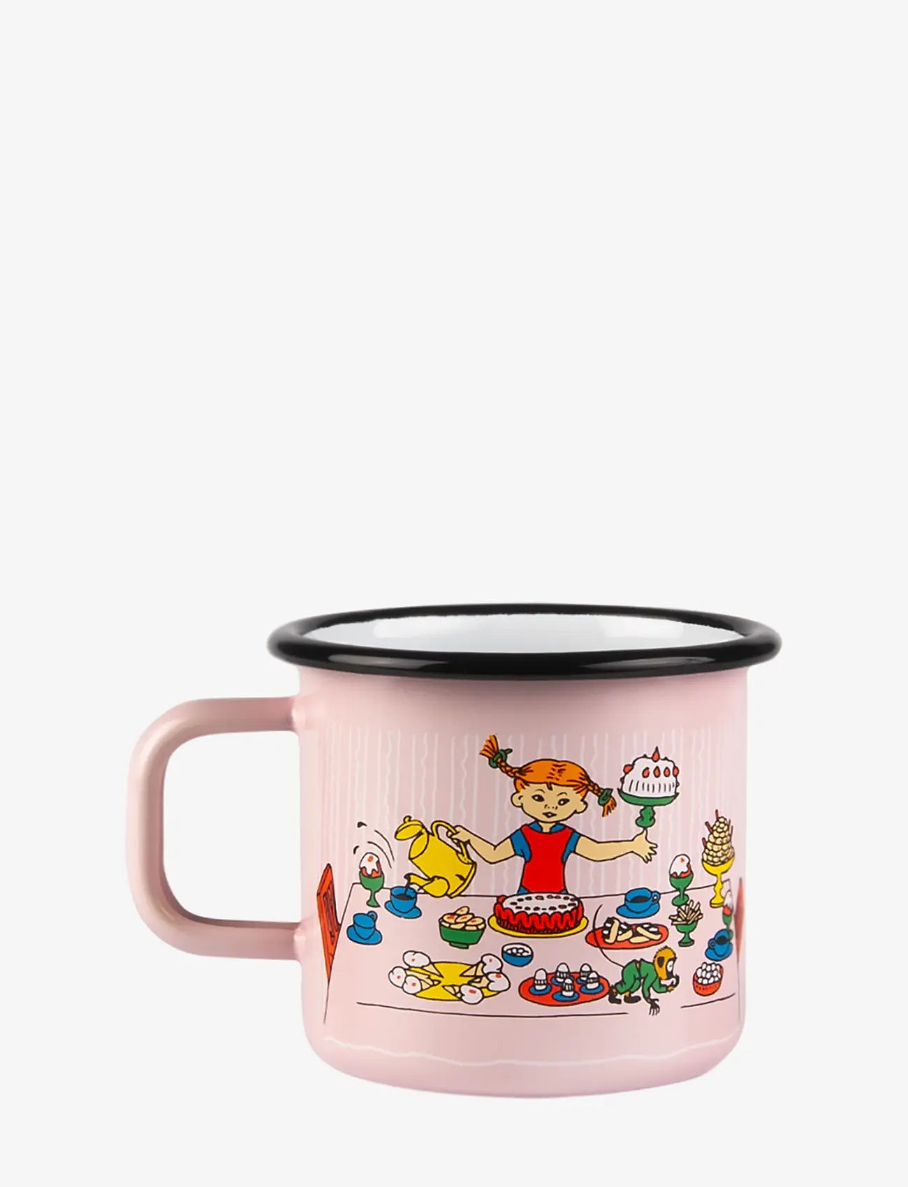 Pippi Longstocking - Pippi's Birthday enamel mug 3,7dl - cups & mugs - pink - 1