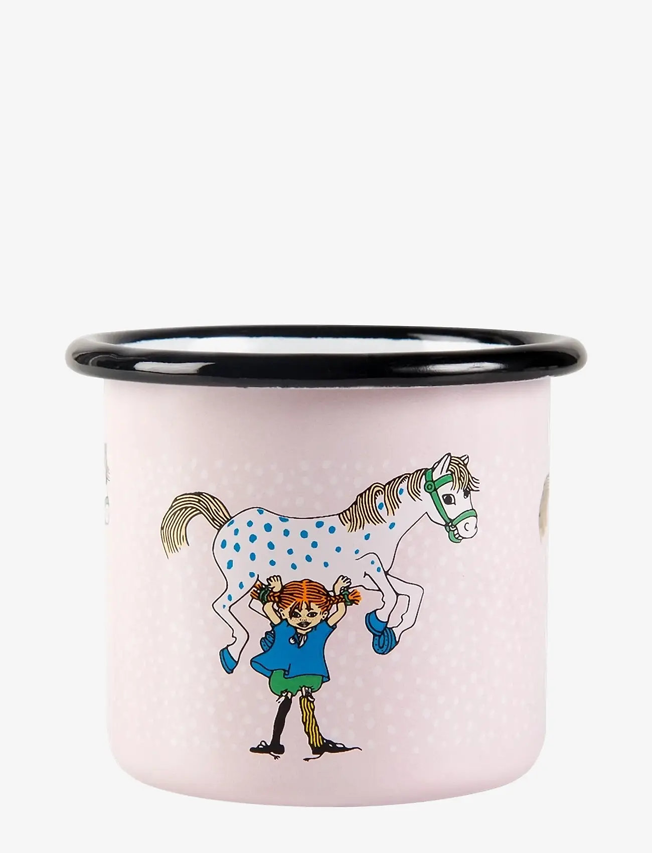 Pippi Langstrumpf - Enamel mug 1,5dl Pippi and the Horse - tassen & becher - pink - 2