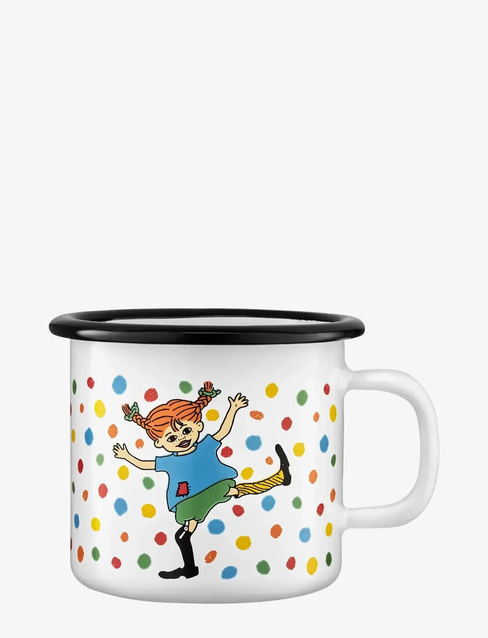 Pipi Pikksukk - Enamel mug  2,5dl Hoppsansa - tassid ja kruusid - white - 0