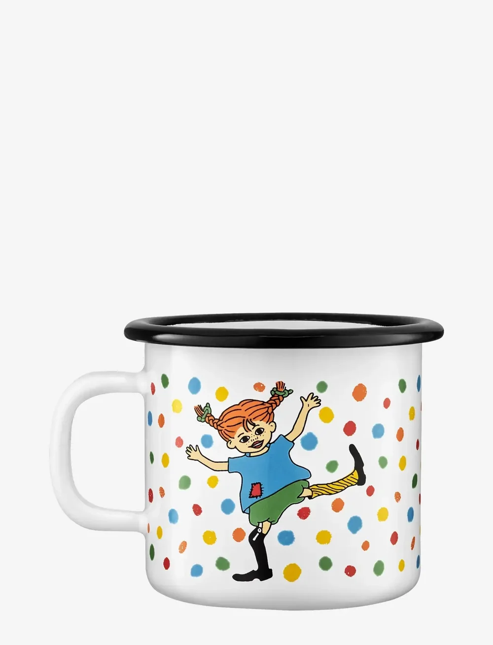 Pipi Pikksukk - Enamel mug  2,5dl Hoppsansa - tassid ja kruusid - white - 1