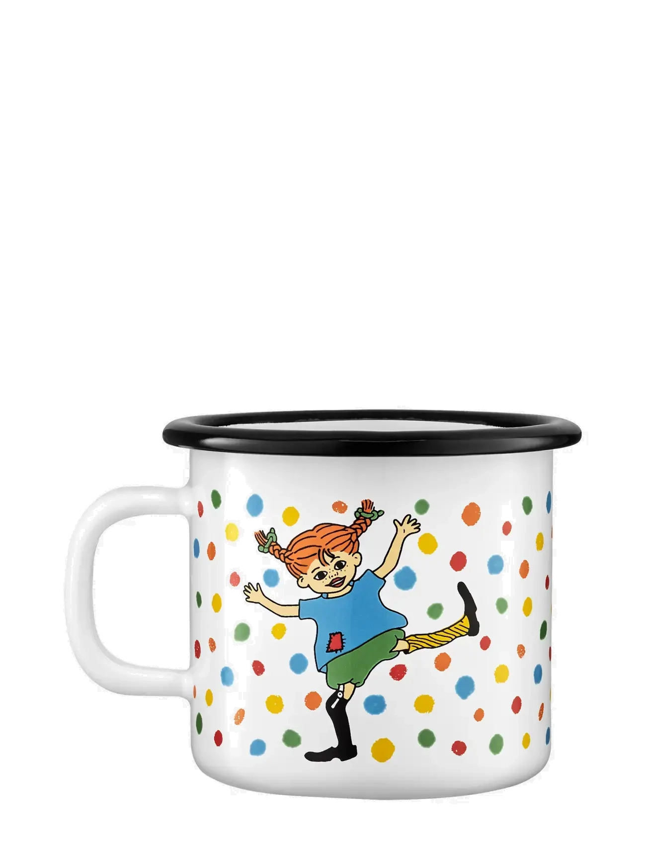 Pippi Langstrumpf - Enamel mug  2,5dl Hoppsansa - tassen & becher - white - 1