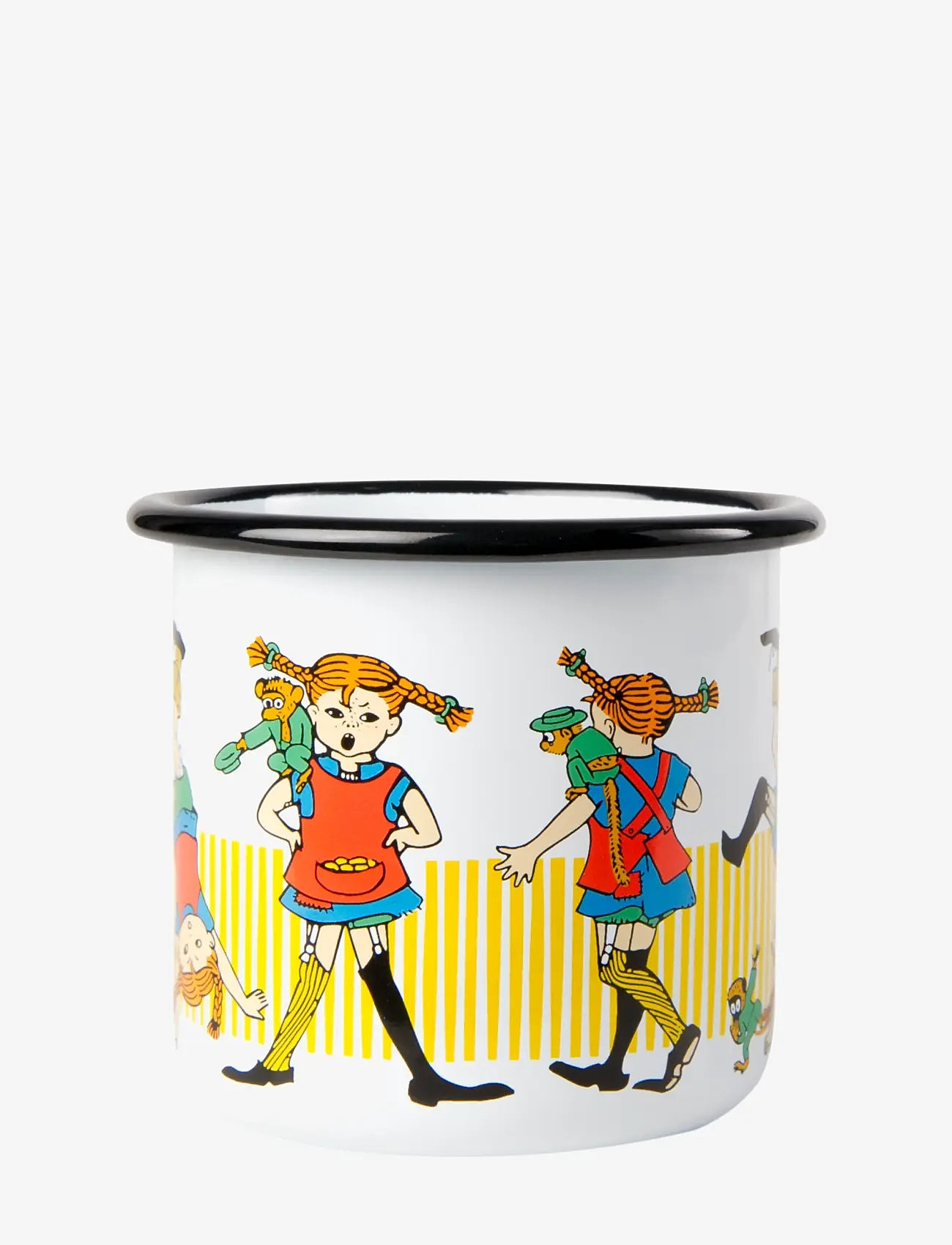 Muurla - Emaljmugg 3,7dl Pippi Långstrump - white - 3