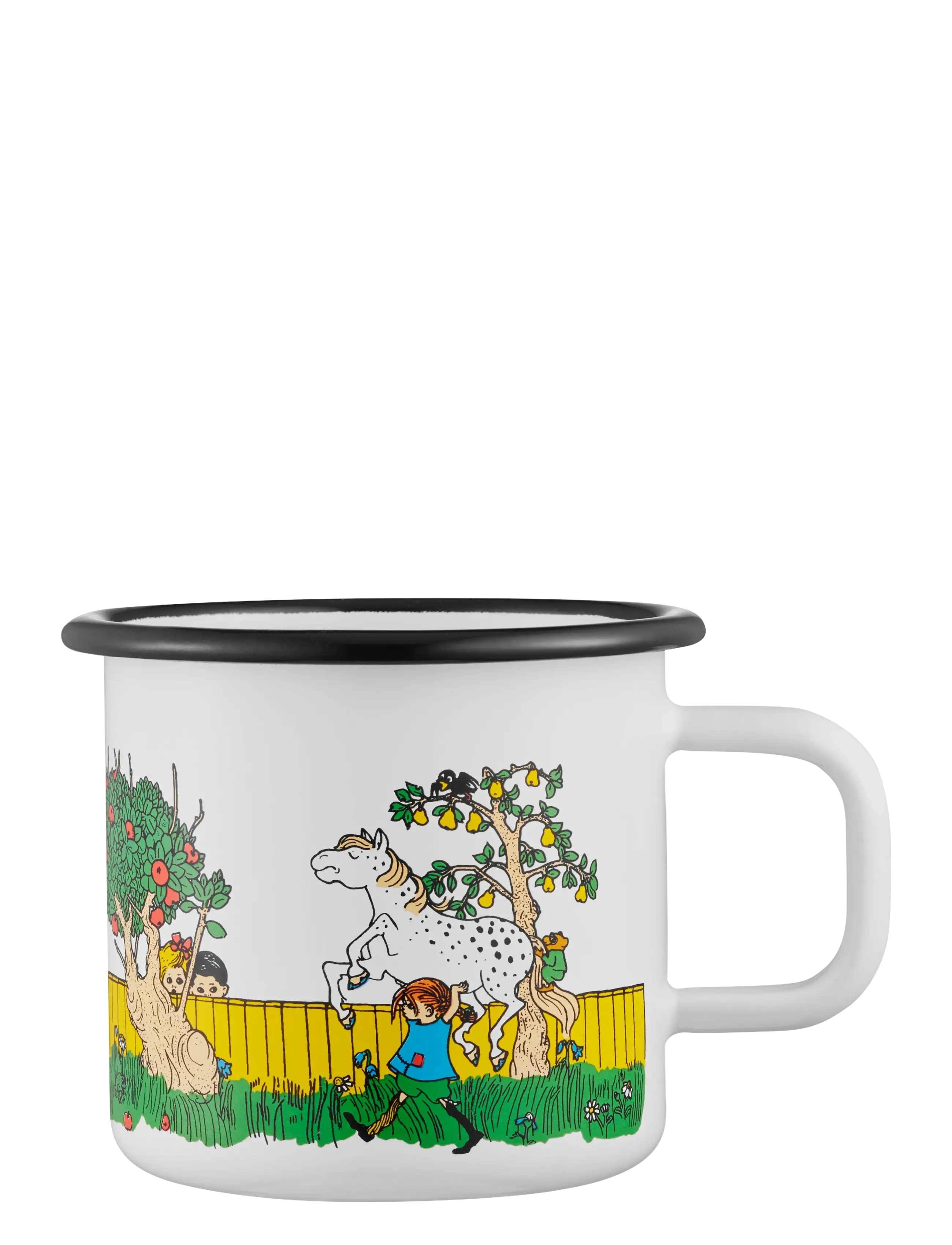 Muurla Pippi Emaljekrus »Vägen Hem« 3,7 Dl, Kop & Mugs, Hvid, Str: 370 ML