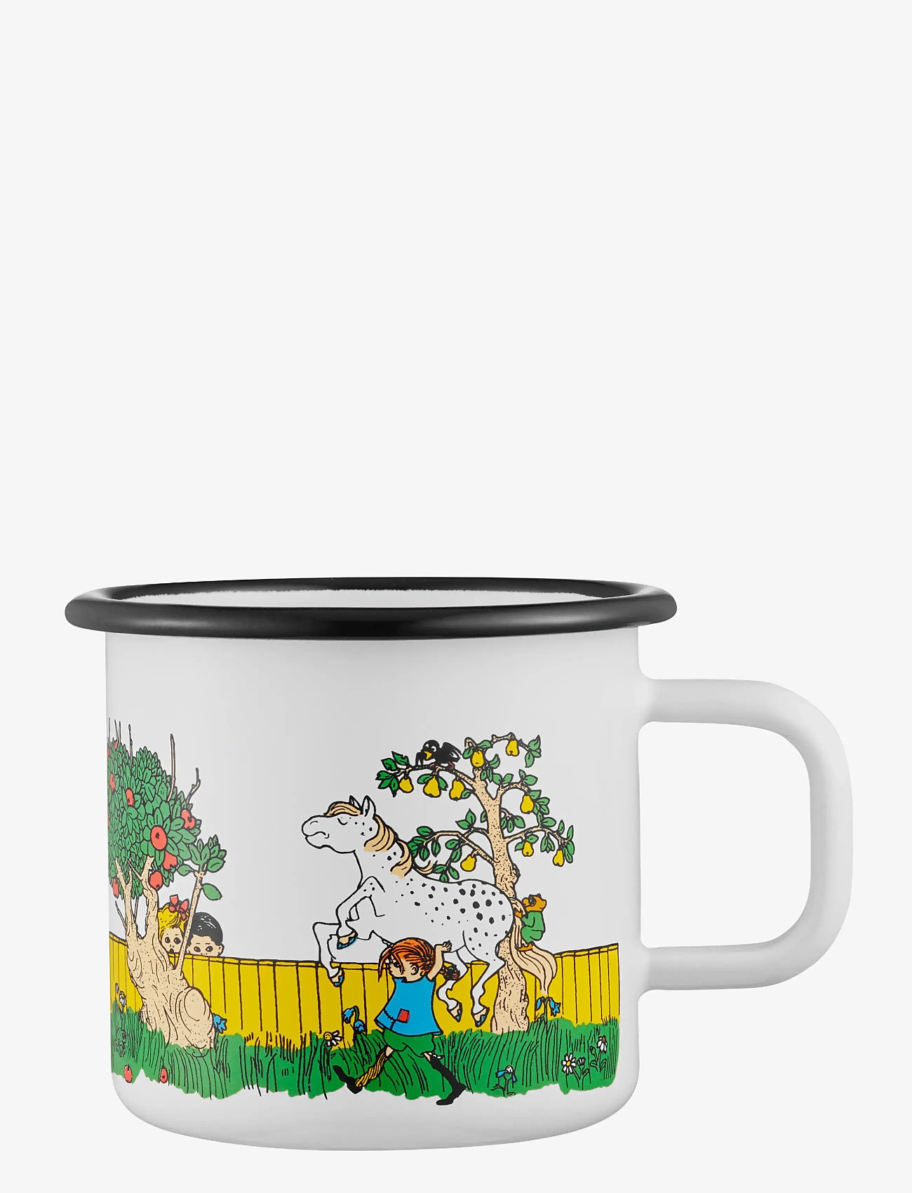 Muurla - Pippi enamel mug the Way Home 3,7dl - cups & mugs - white - 1