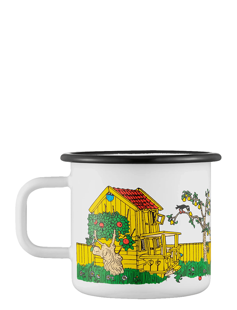 Muurla - Pippi enamel mug the Way Home 3,7dl - tassen & becher - white - 2