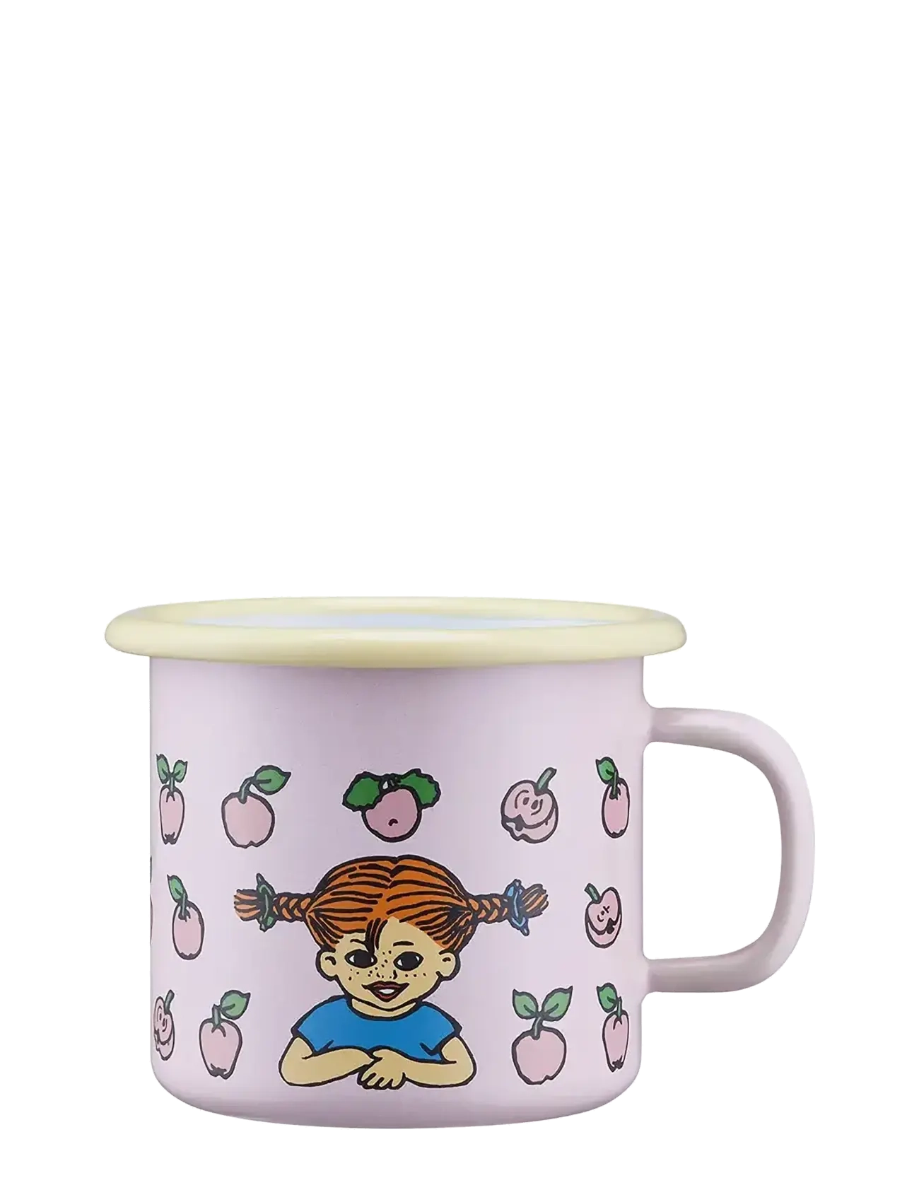 Muurla Pippi Emaljekrus Frugter 2,5 Dl, Coffee Kop, Pink, Str: 25 CL