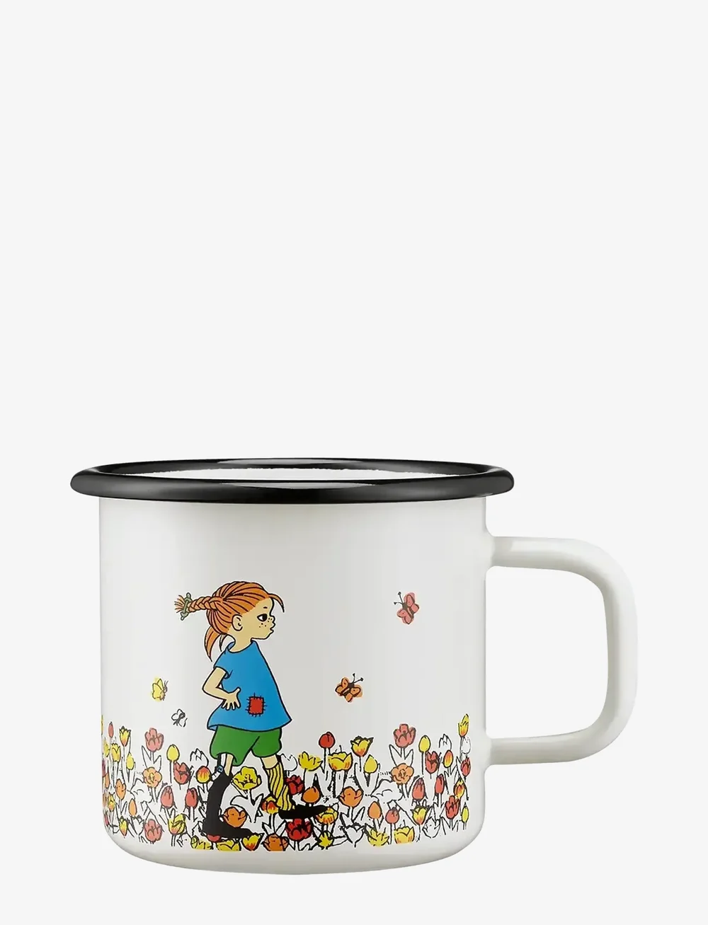 Muurla - Pippi enamel mug BE MORE PIPPI 3,7dl - kaffetassen - beige - 0