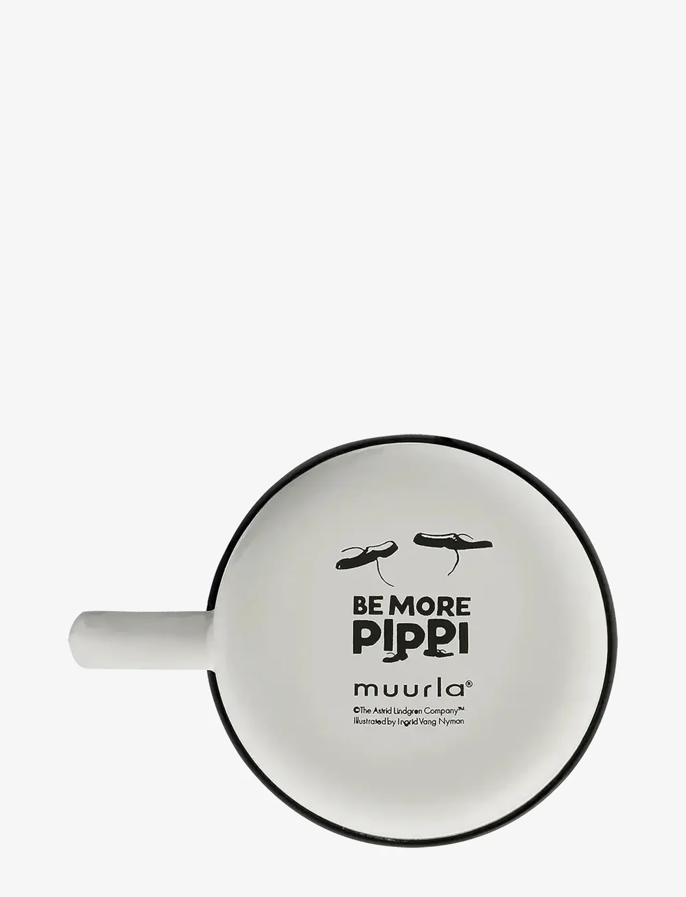 Muurla - Pippi enamel mug BE MORE PIPPI 3,7dl - kaffetassen - beige - 2