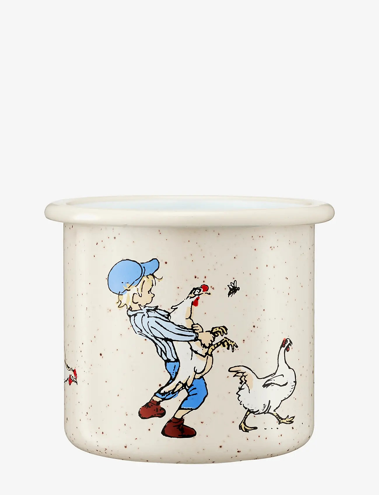 Vahtramäe Emil - Enamel mug 2,5dl Cluck Cluck - tassid ja kruusid - beige - 2