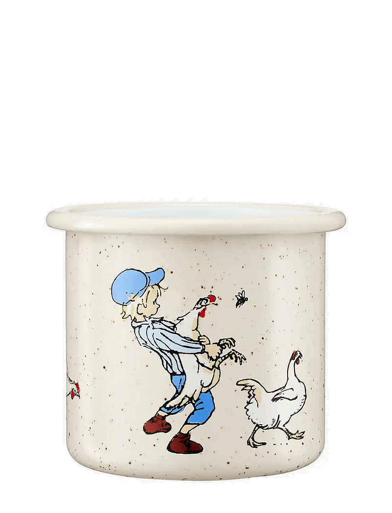 Vahtramäe Emil - Enamel mug 2,5dl Cluck Cluck - tassid ja kruusid - beige - 2