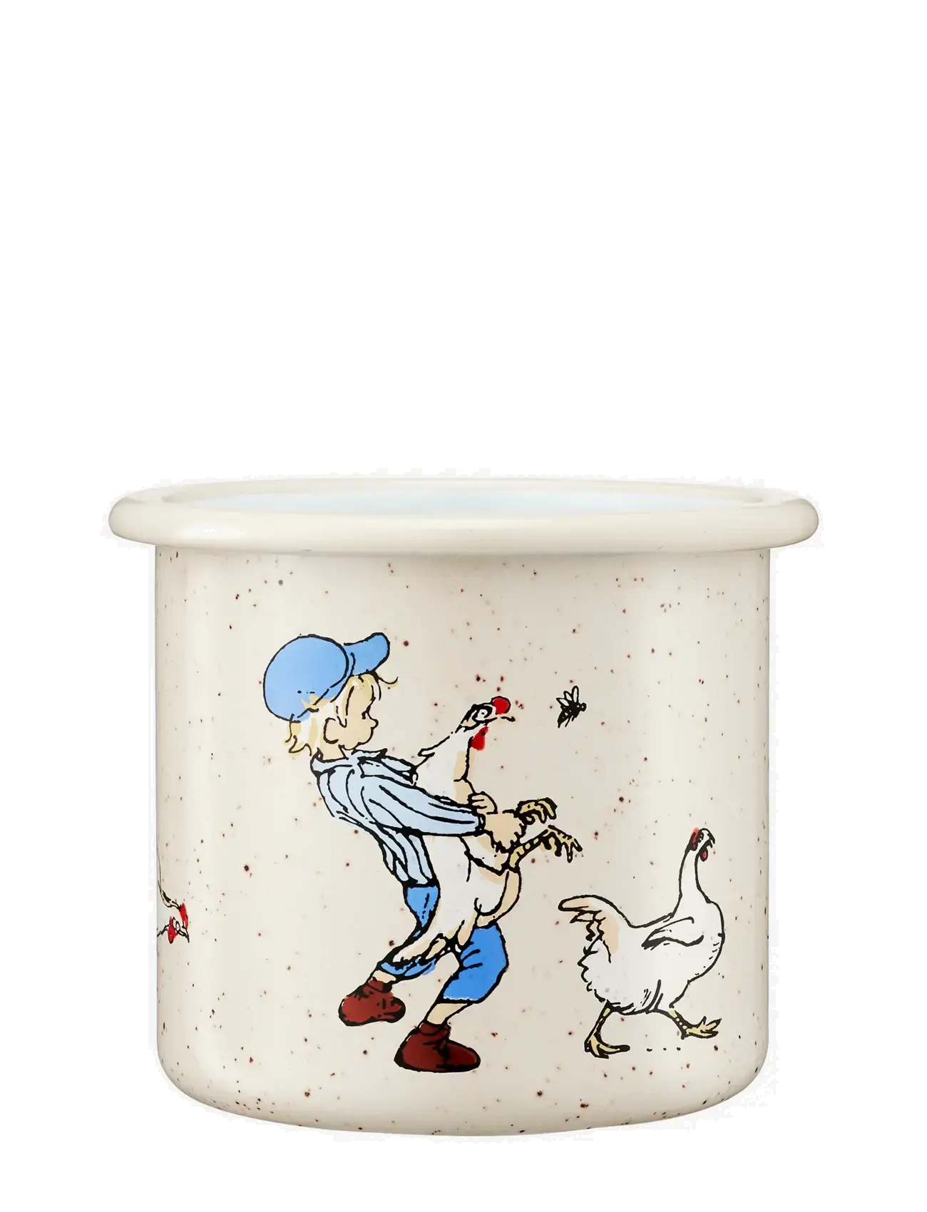Emil i Lönneberga - Enamel mug 2,5dl Cluck Cluck - tassen & becher - beige - 2
