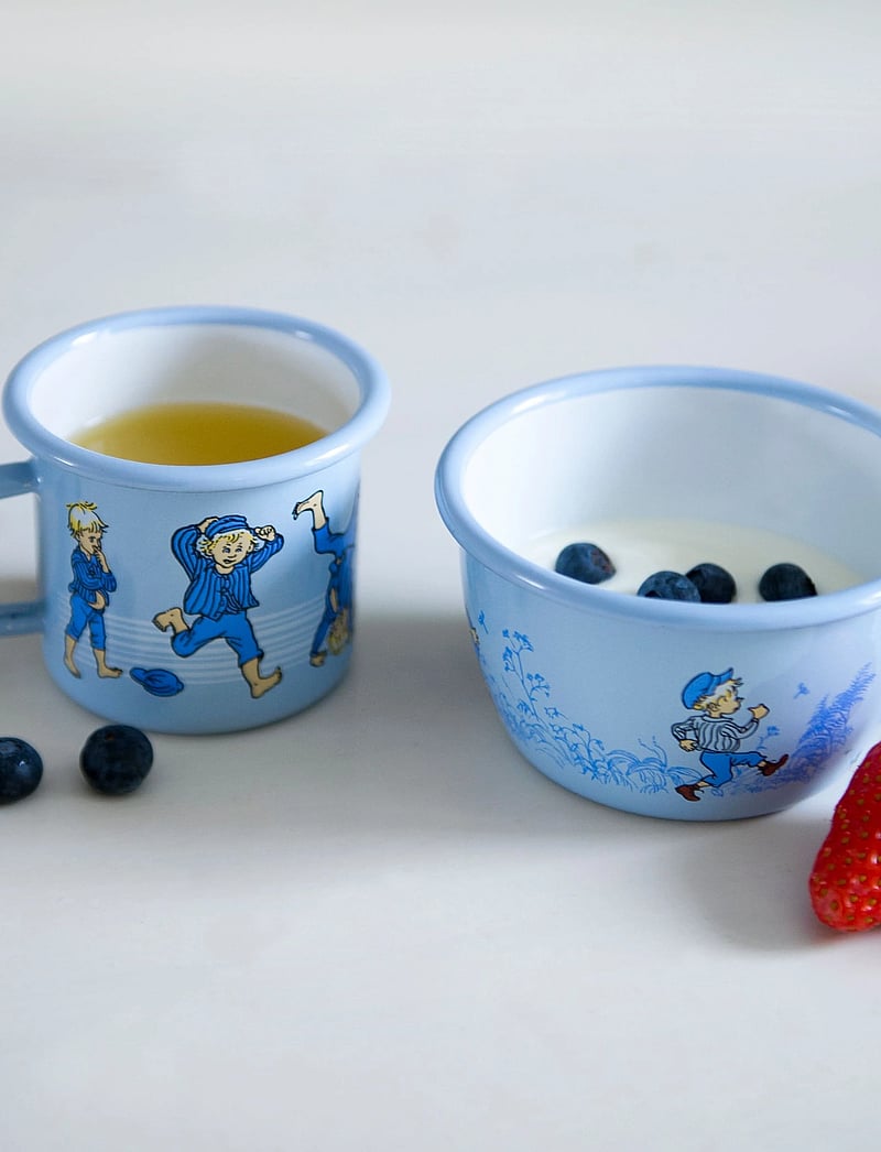 Emil i Lönneberga - Enamel bowl 3dl Emil blue - schüsseln - blue - 0