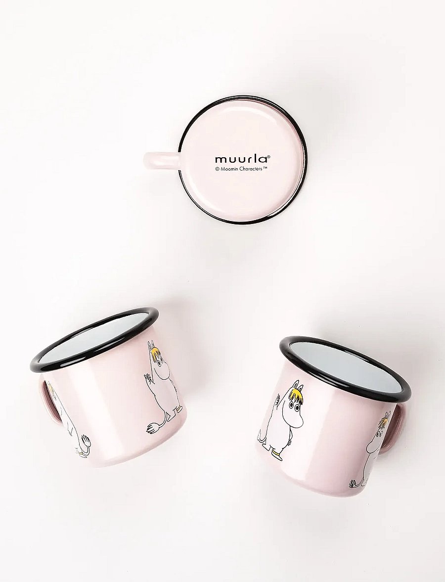 Muurla - Moomin enamel mug 25cl - kohvitassid - pink - 0