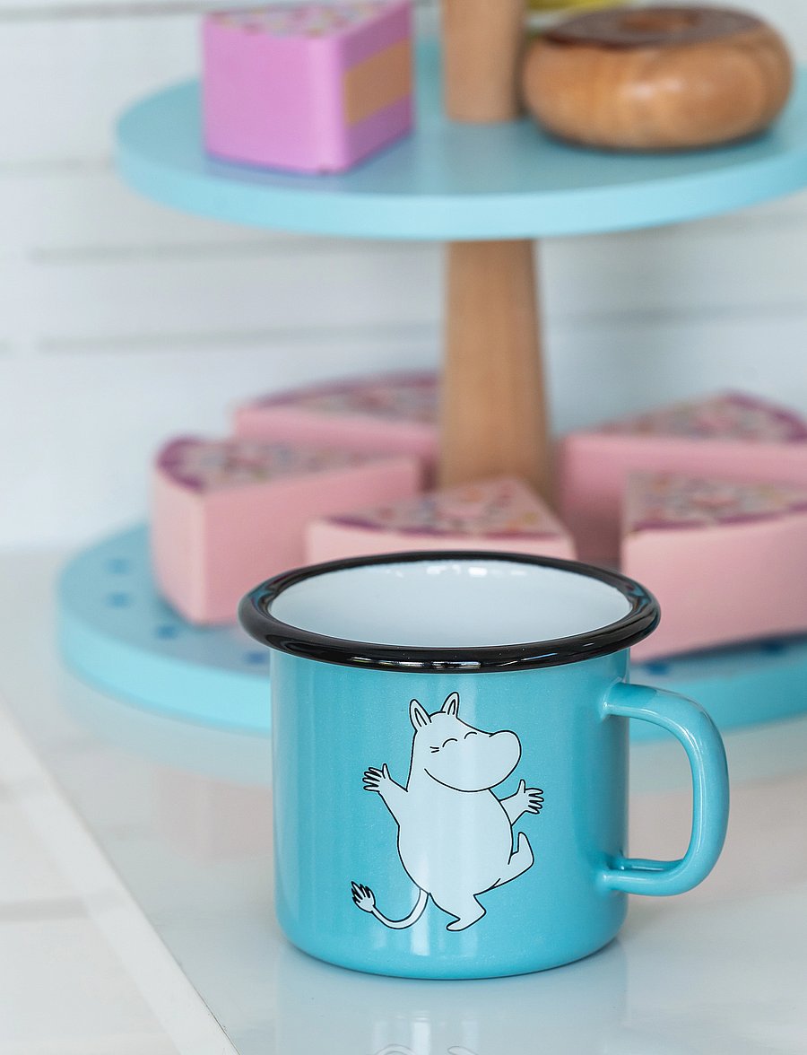 Muurla - Moomin enamel mug 25cl - kaffetassen - blue - 0
