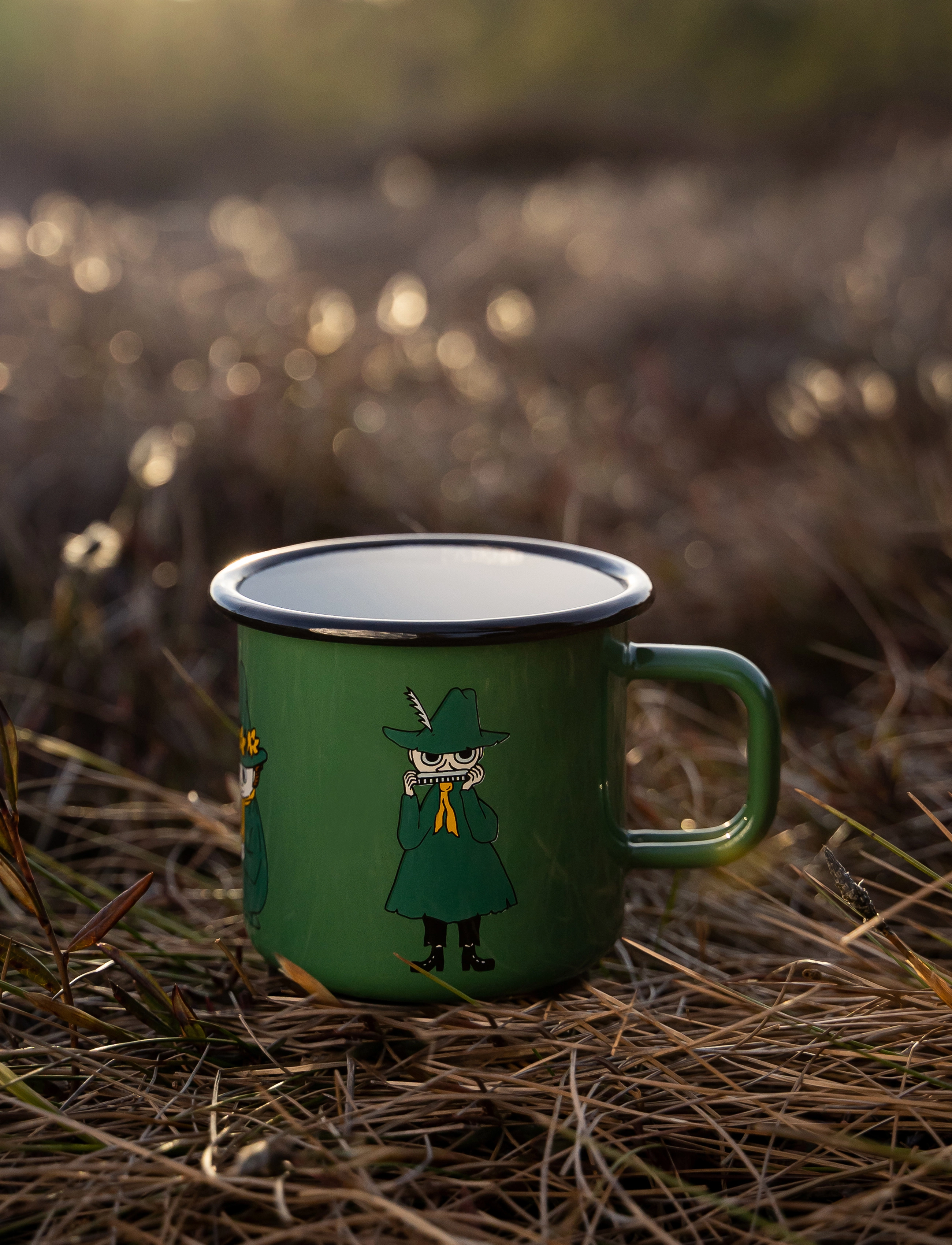 Muurla Moomin Enamel Mug 37Cl, 37 CL, Green, Kopper & Krus > Kaffekopper, Unisex