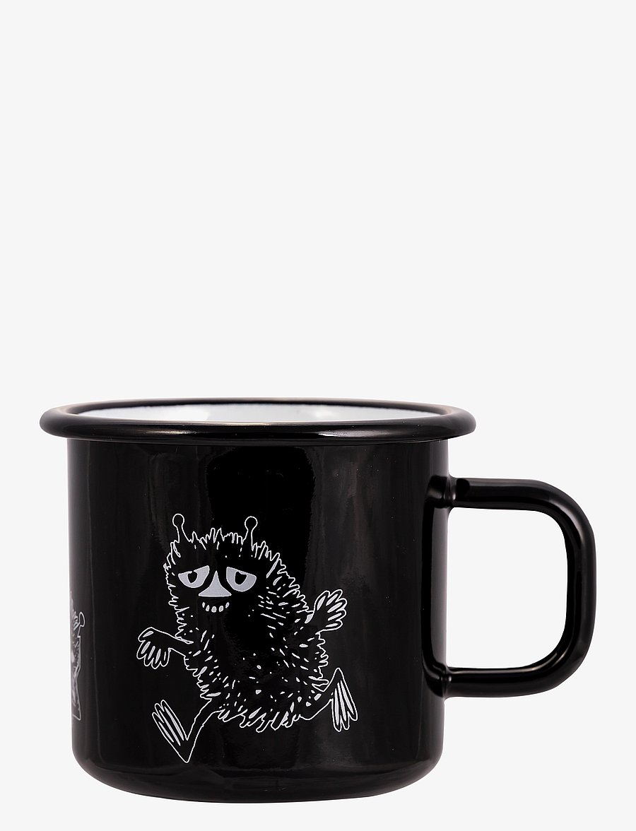 Muurla - Moomin enamel mug 37cl - kohvitassid - black - 1