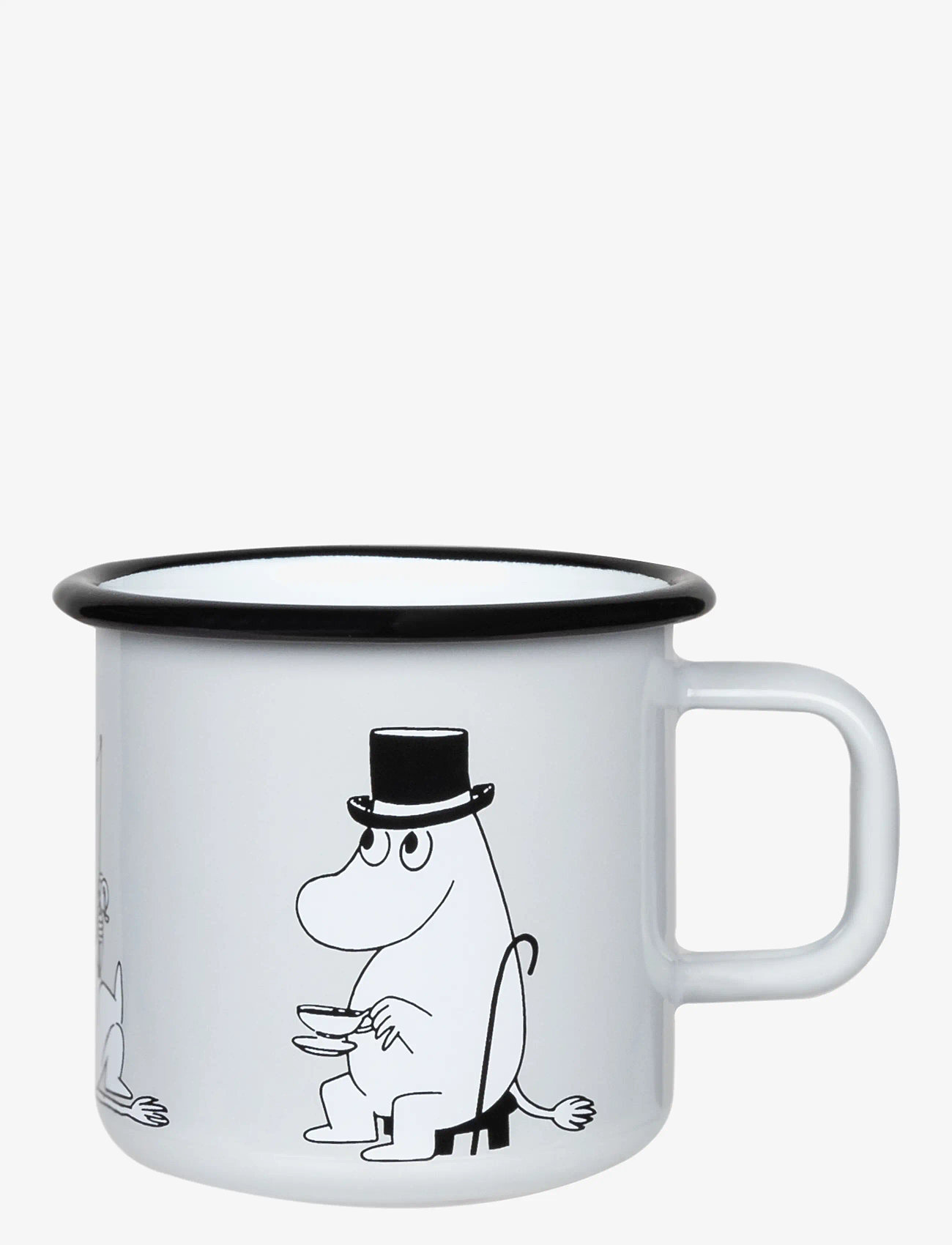 MOOMIN - Enamel mug 3,7dl Moominpappa, grey - tassen & becher - grey - 0