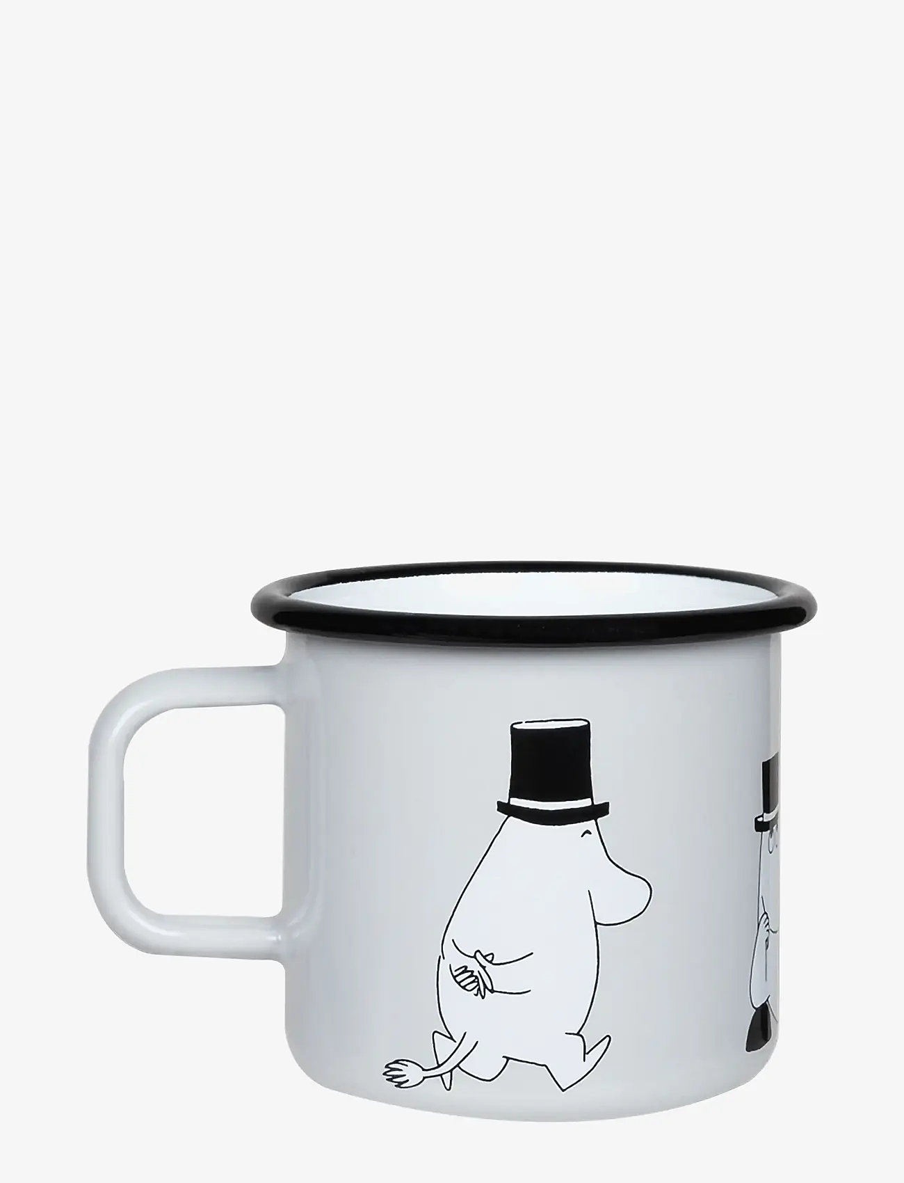 MOOMIN - Enamel mug 3,7dl Moominpappa, grey - tassen & becher - grey - 1