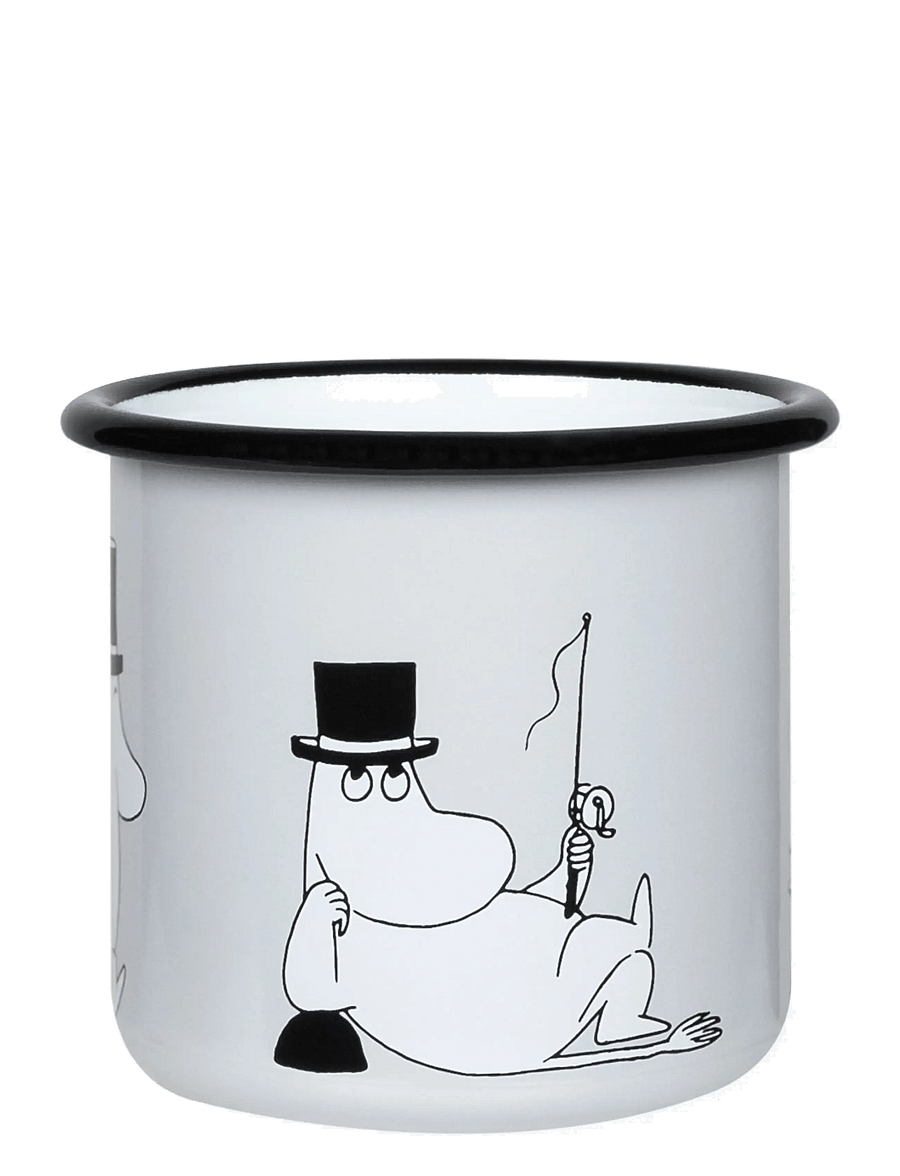 Muurla - Enamel mug 3,7dl Moominpappa, grey - tassid ja kruusid - grey - 2