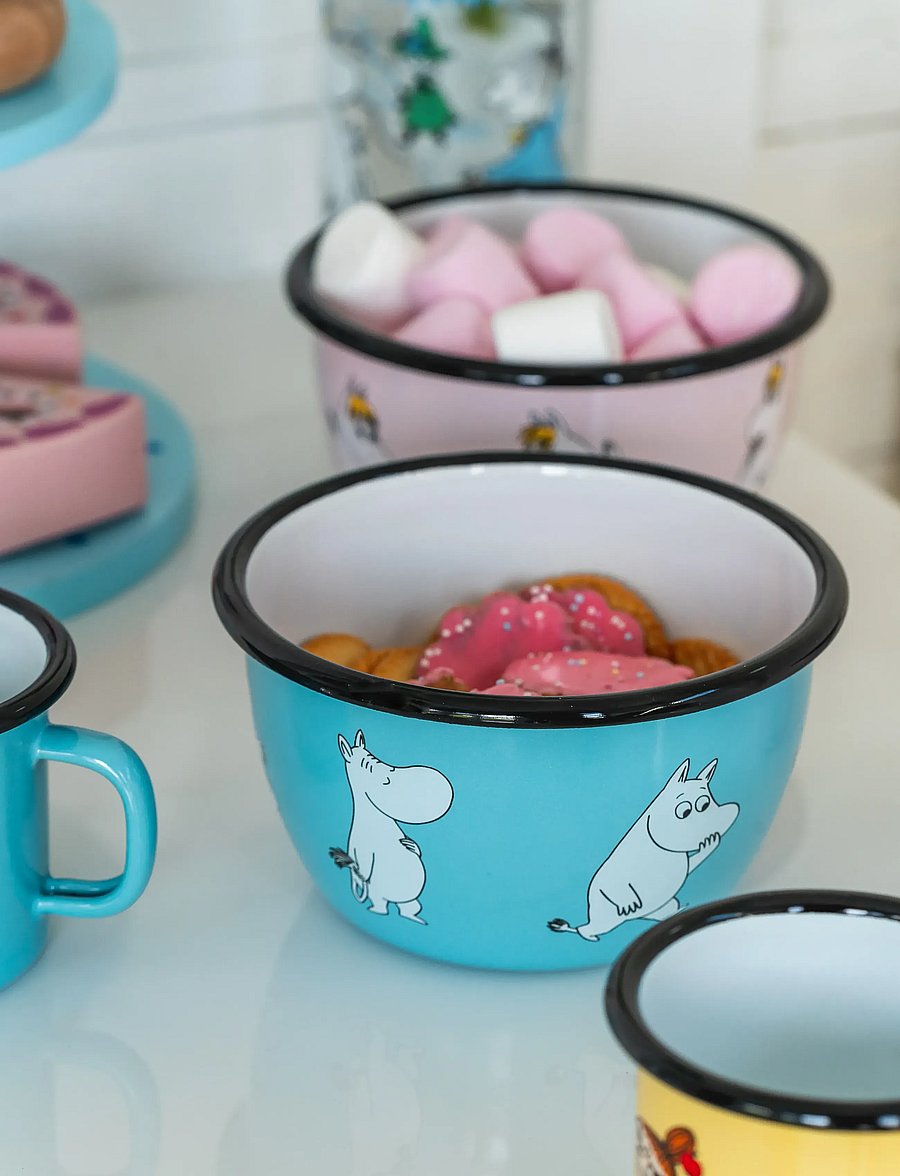 Muurla - Moomin enamel bowl - hommikusöögikausid - blue - 0