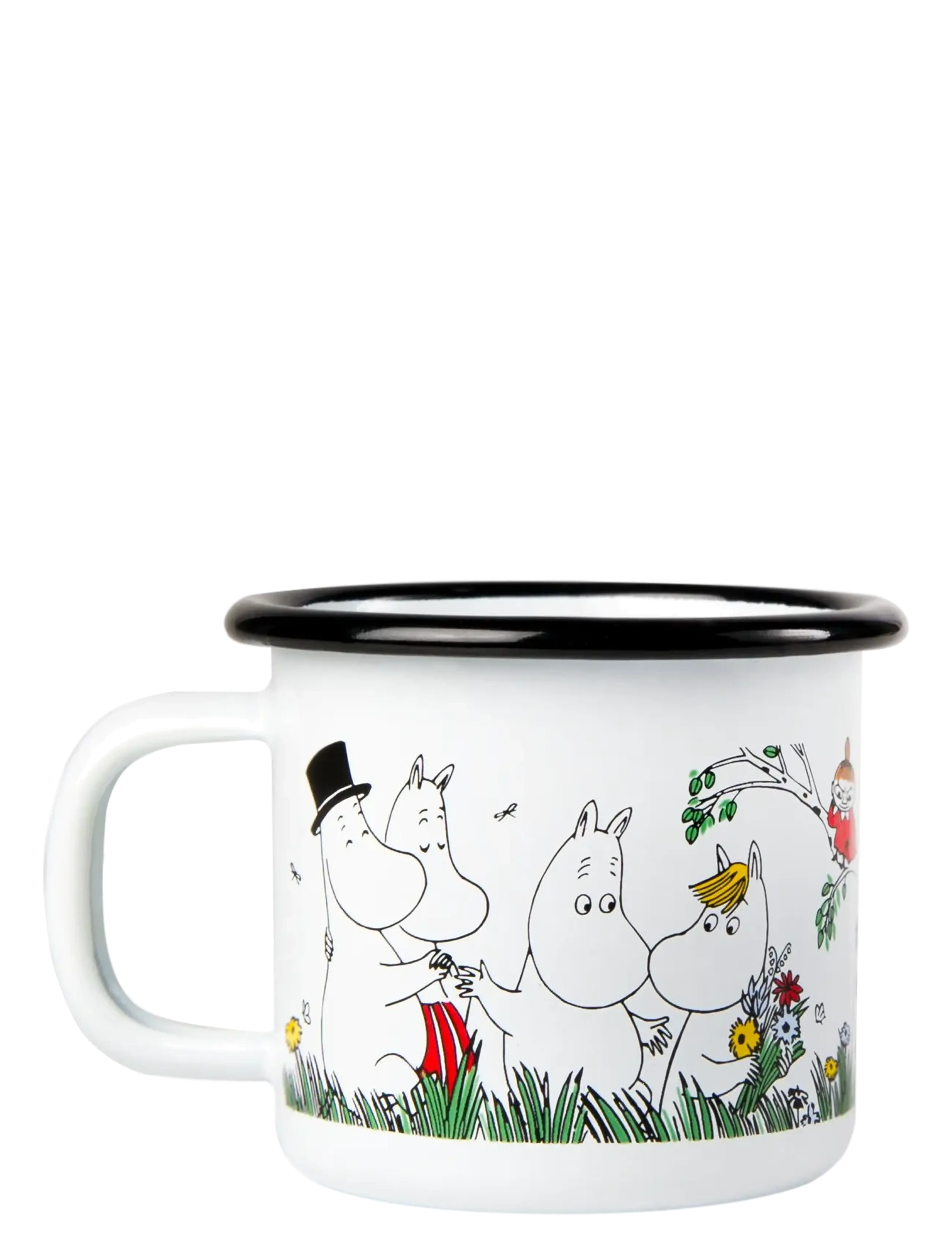 Muurla - Moomin enamel mug 15cl Happy Family - white - 1