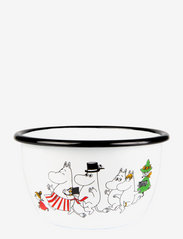 Moomin - Moomin enamel bowl 0.6l Moominvalley - laveste priser - white - 0